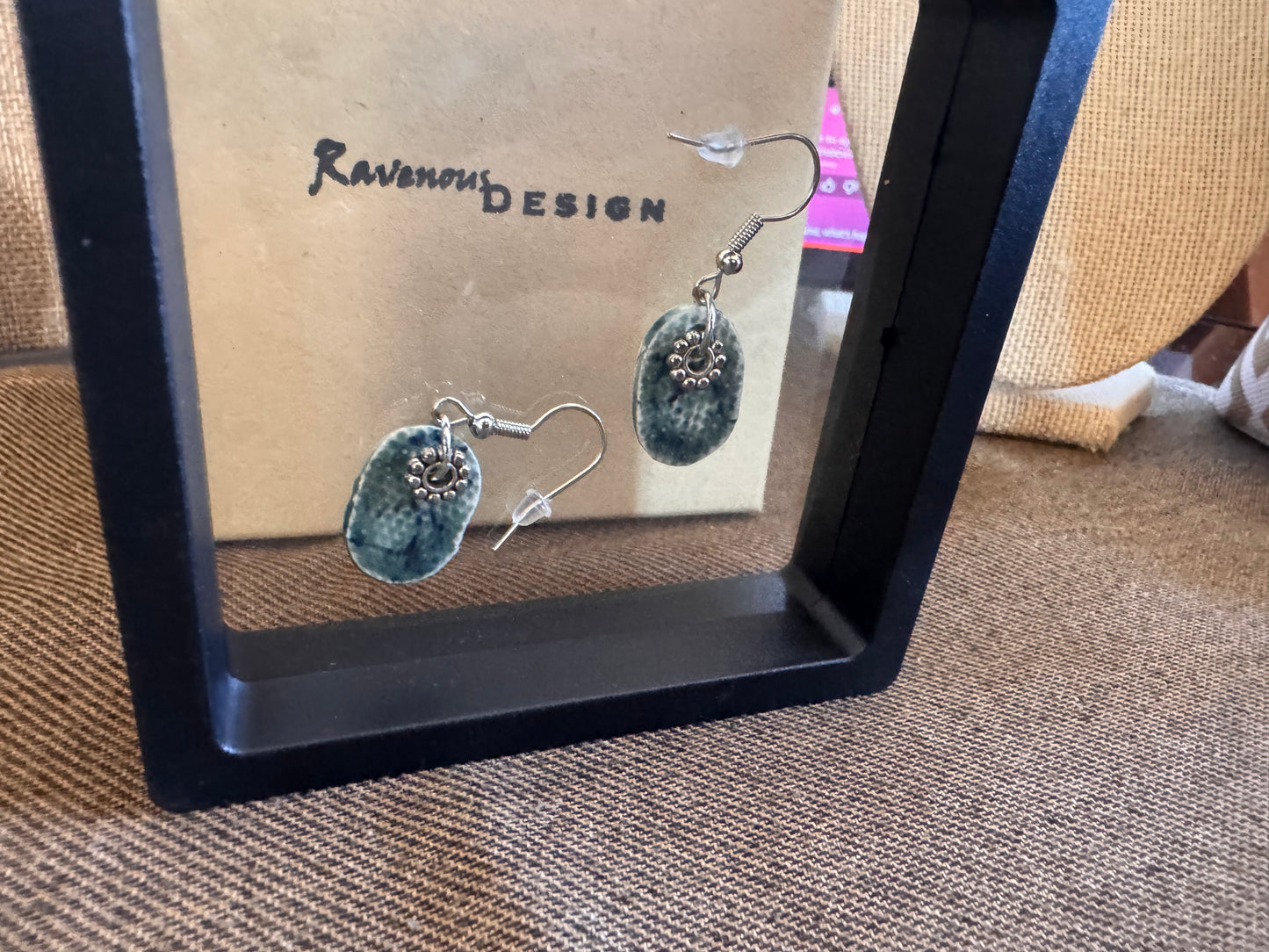 Oval Light Blue Earrings