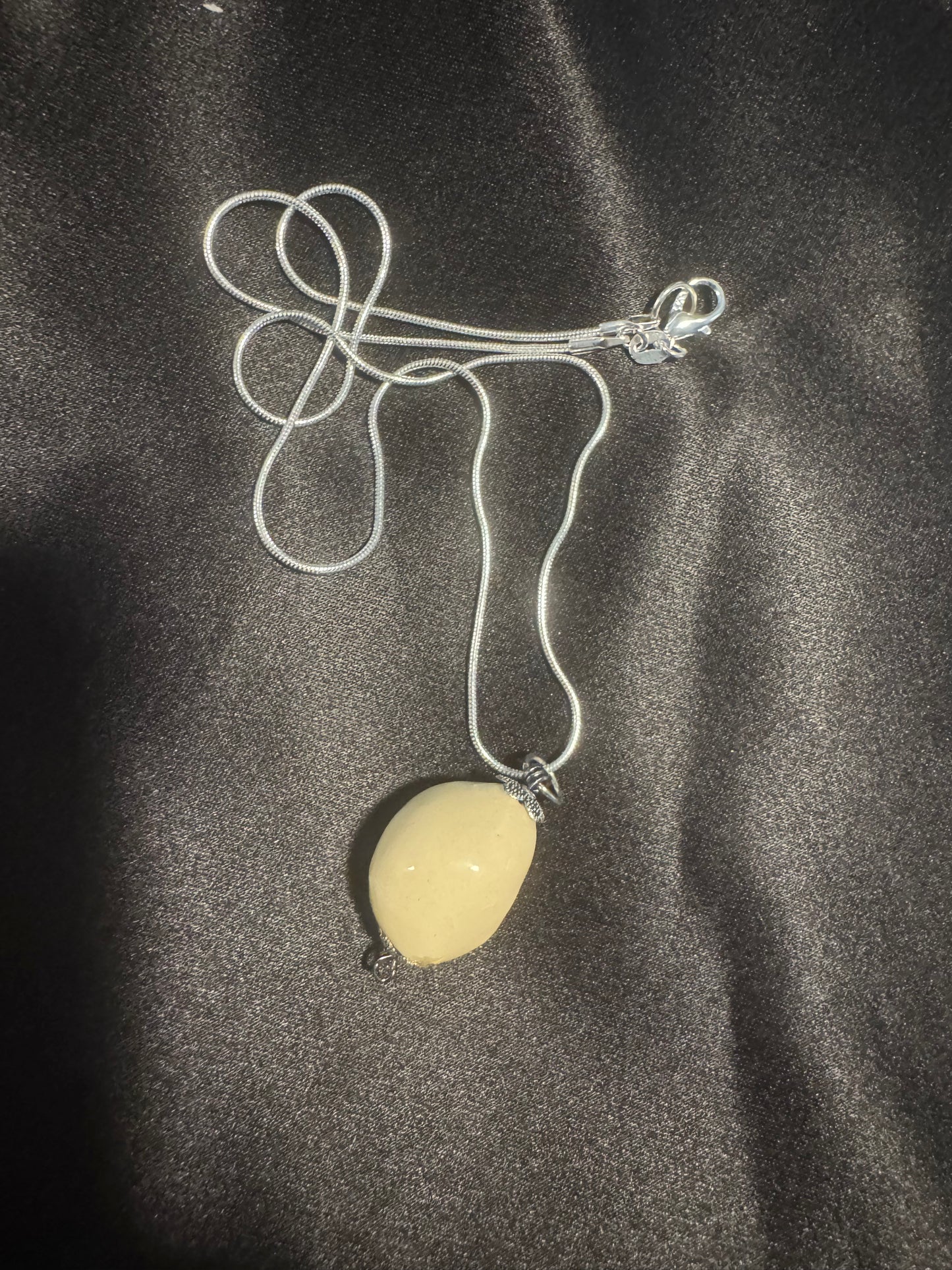 White Ceramic Drop Necklace
