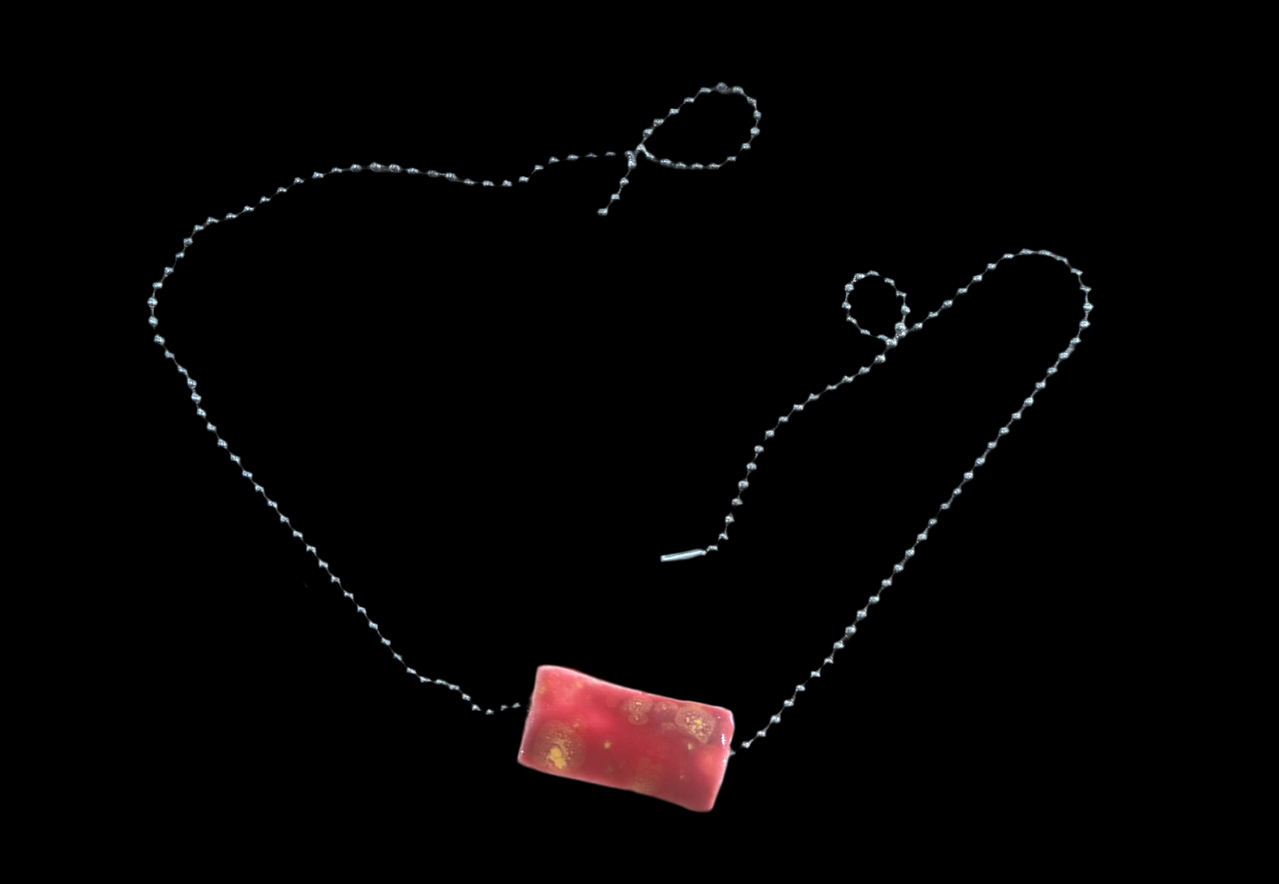 Rising Red Rectangle Necklace