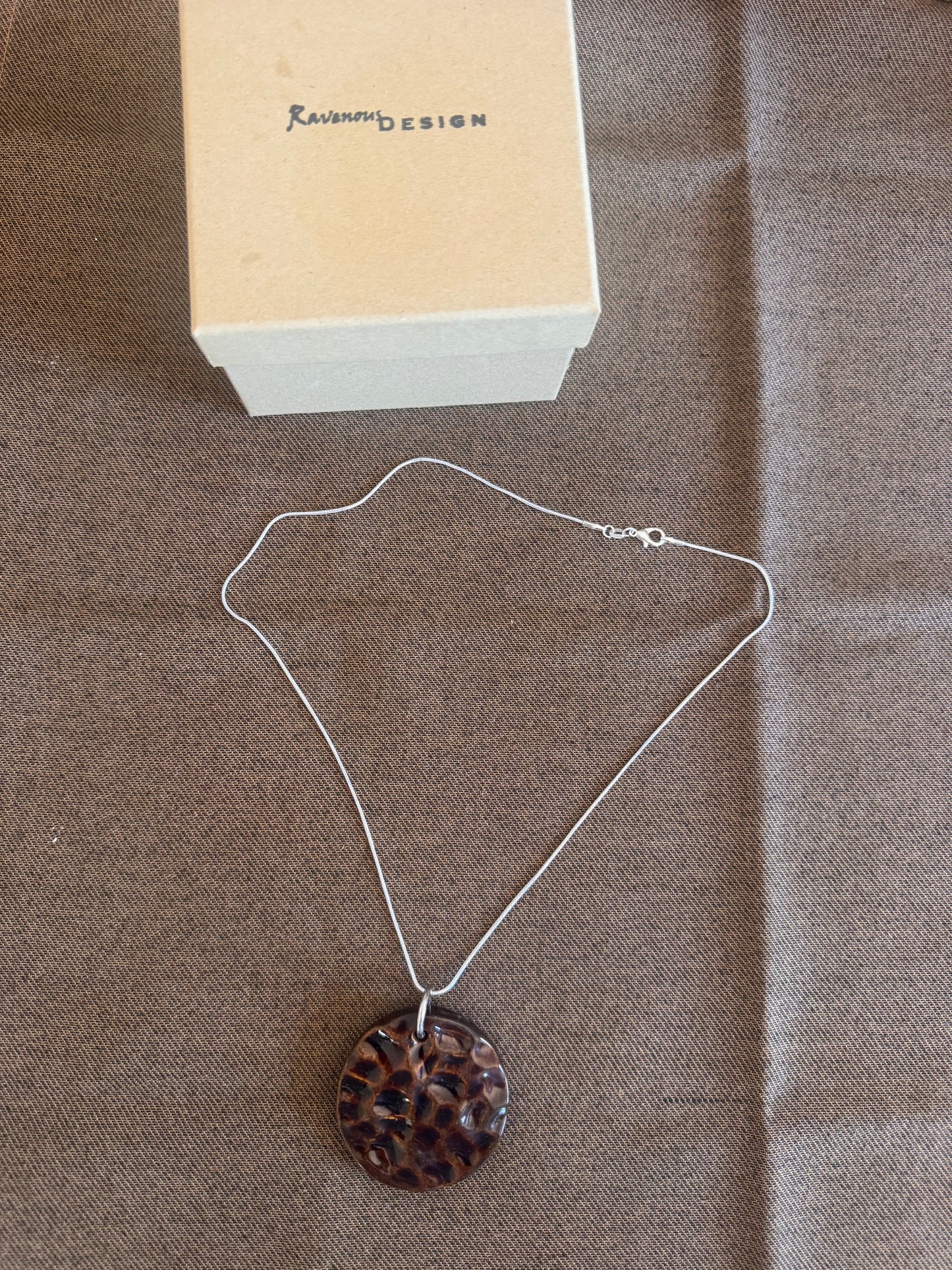 Brown Metallic Knuckle Chunky Necklace