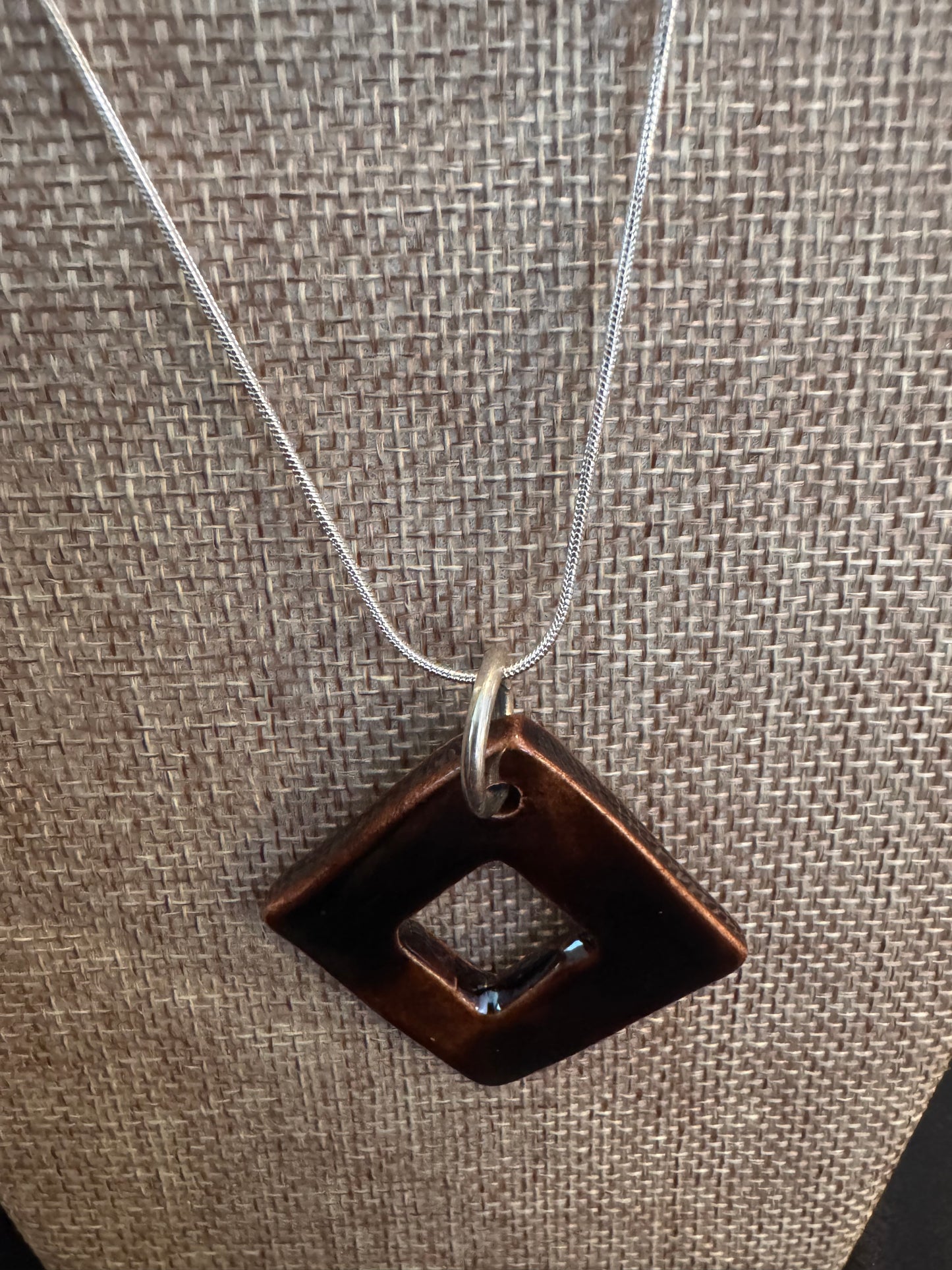 Beautiful Brown Diamond Shaped Necklace