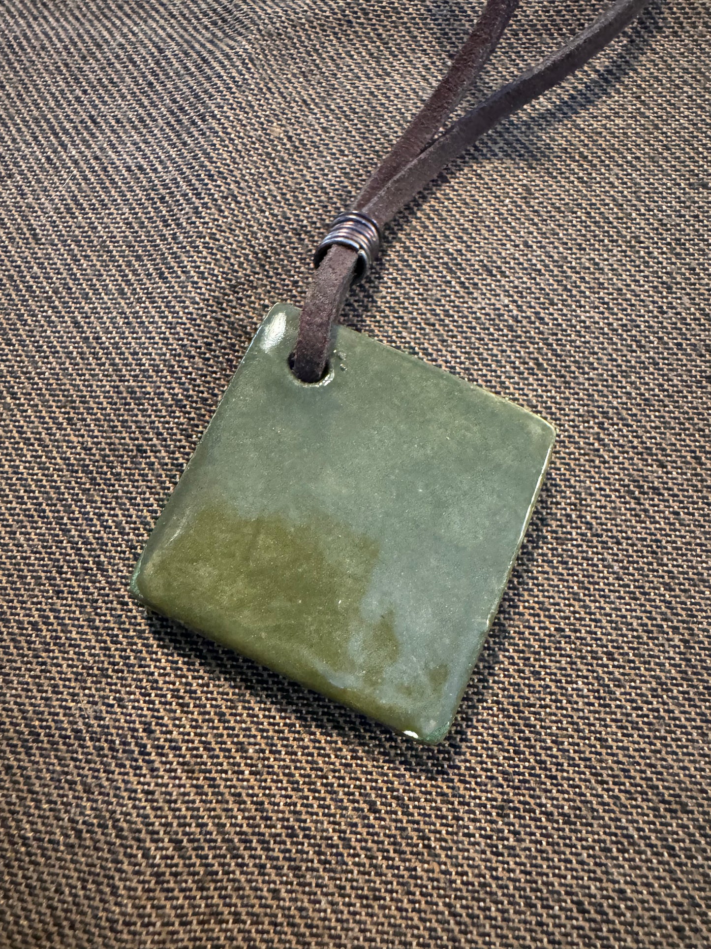 Deep Green Diamond Necklace