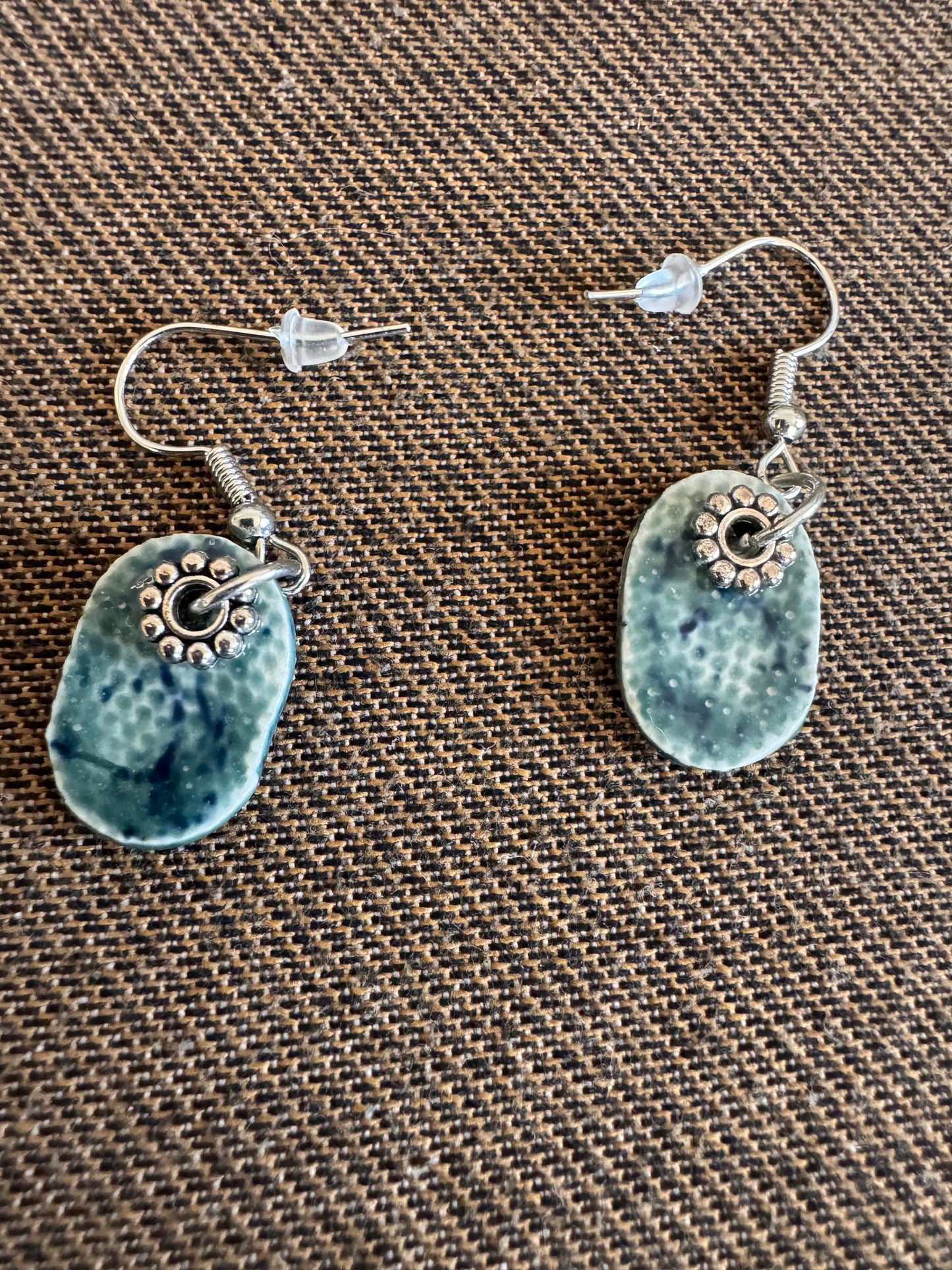 Oval Light Blue Earrings