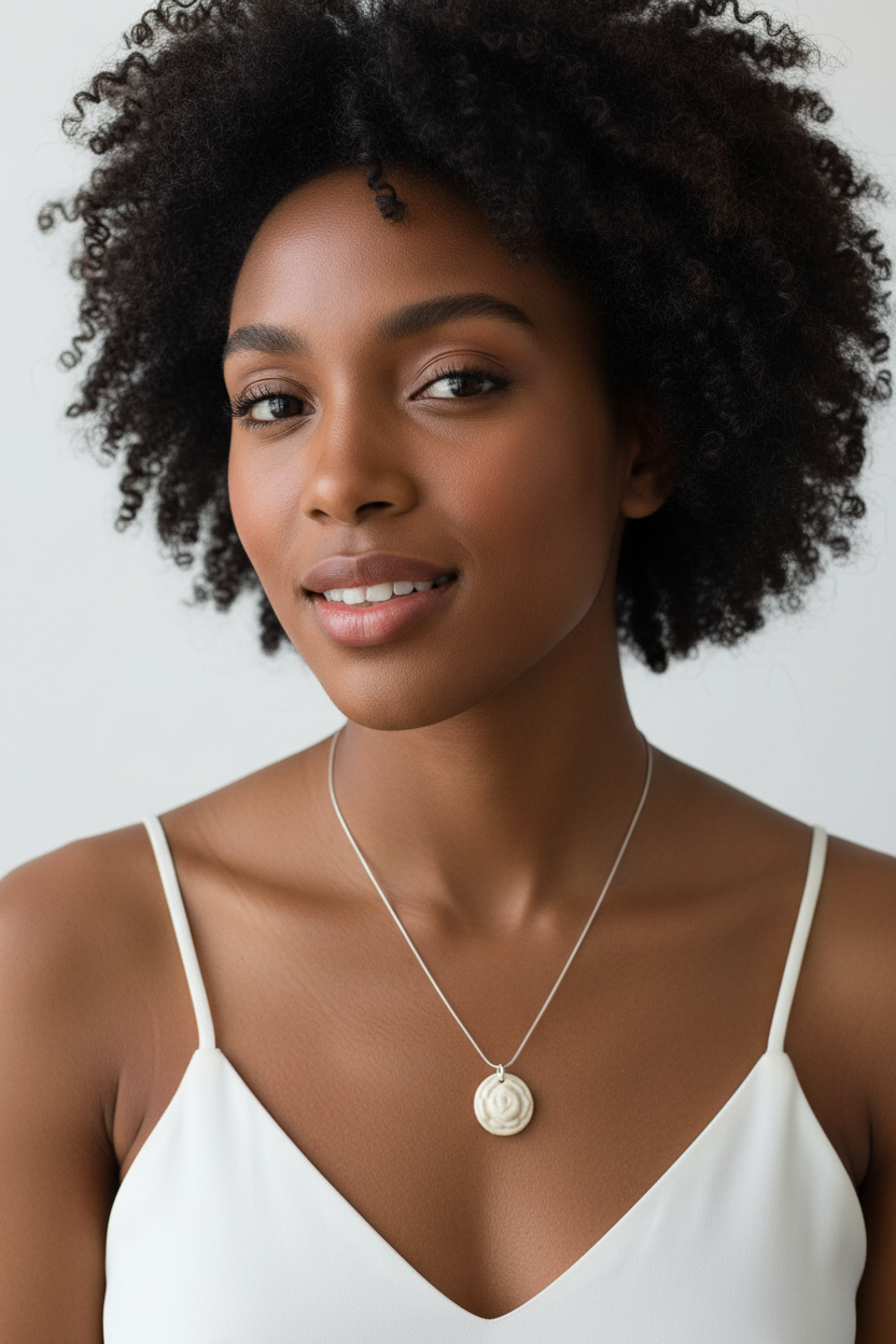 White Rose Necklace