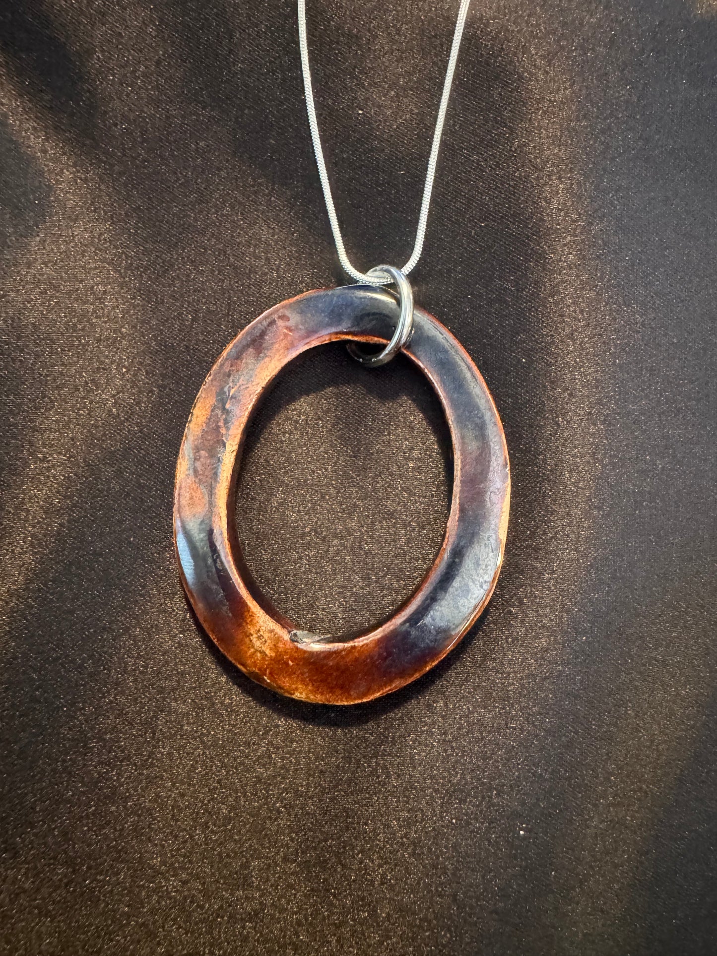Beautiful Brown Chunk Oval Necklace