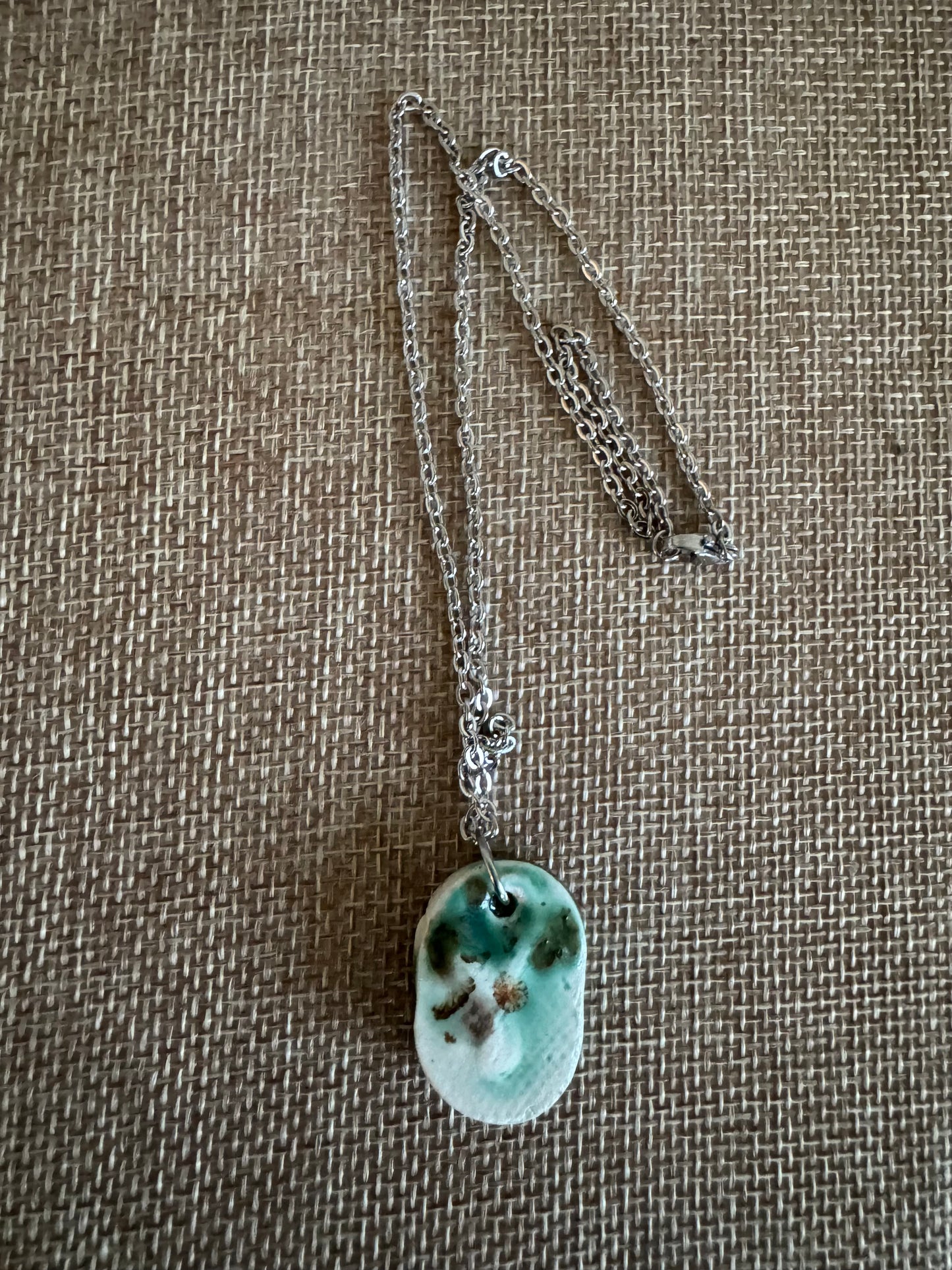 Oval Letter Y Beautiful Blue 16’ Necklace