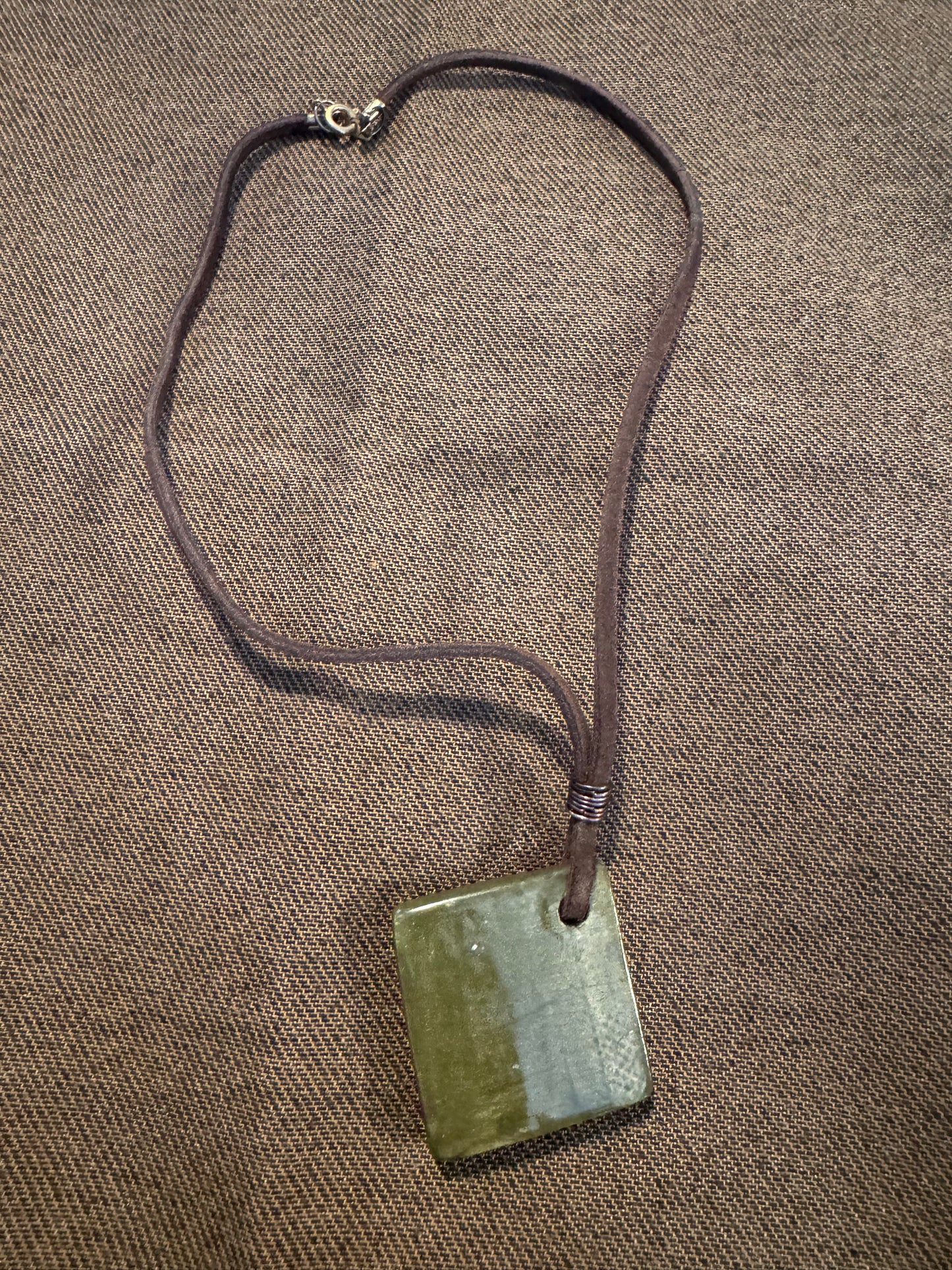 Deep Green Diamond Necklace