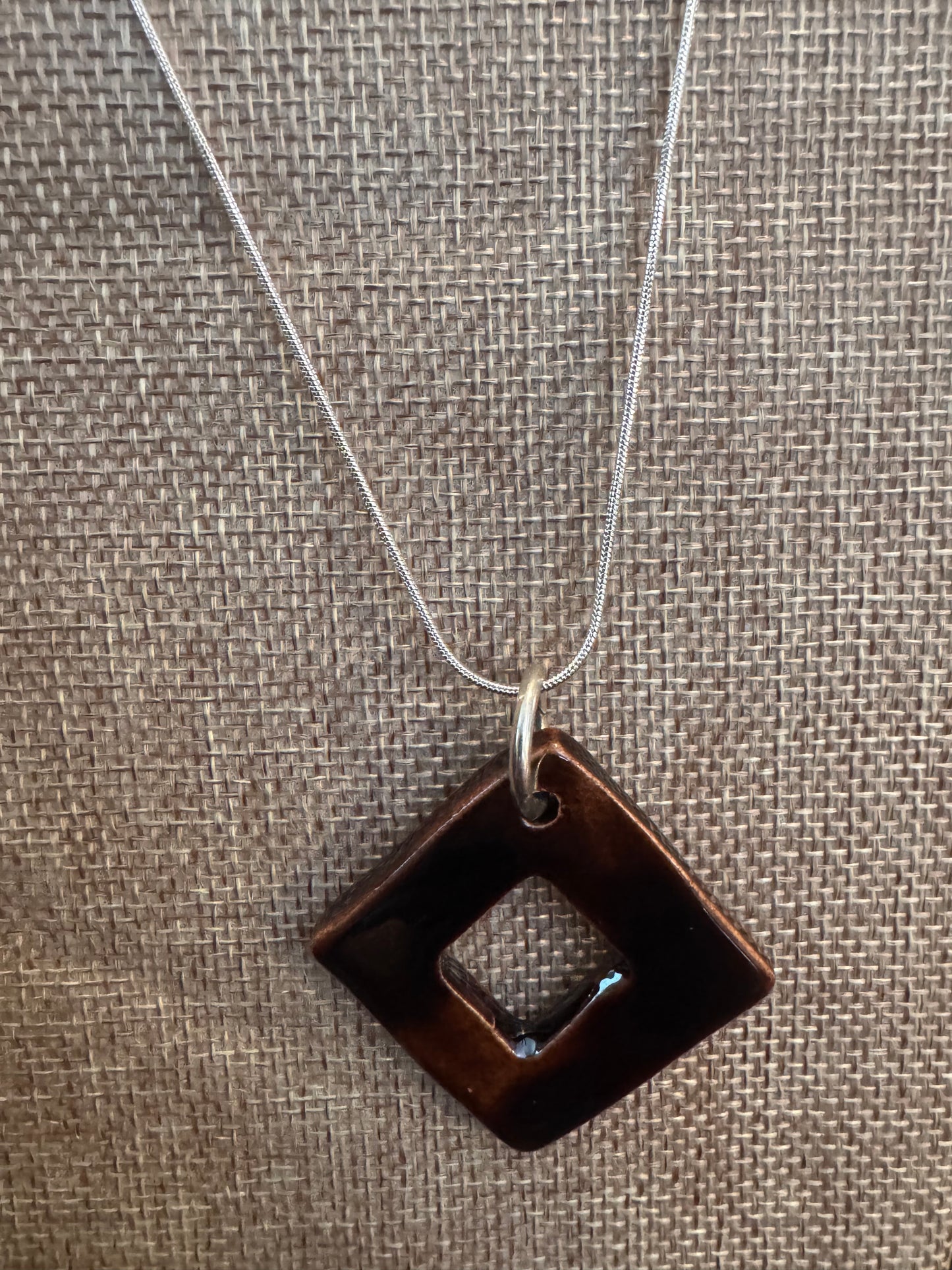 Beautiful Brown Diamond Shaped Necklace