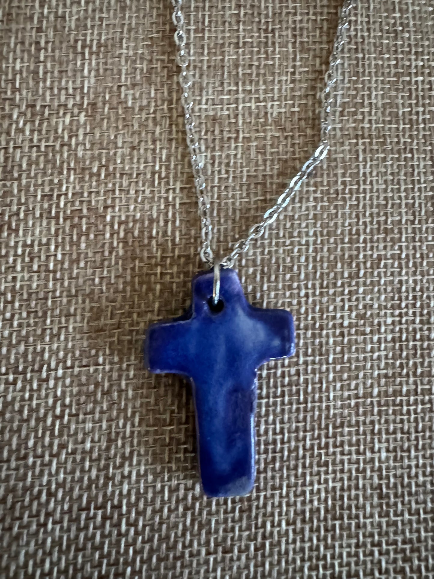 Cross Blue Necklace