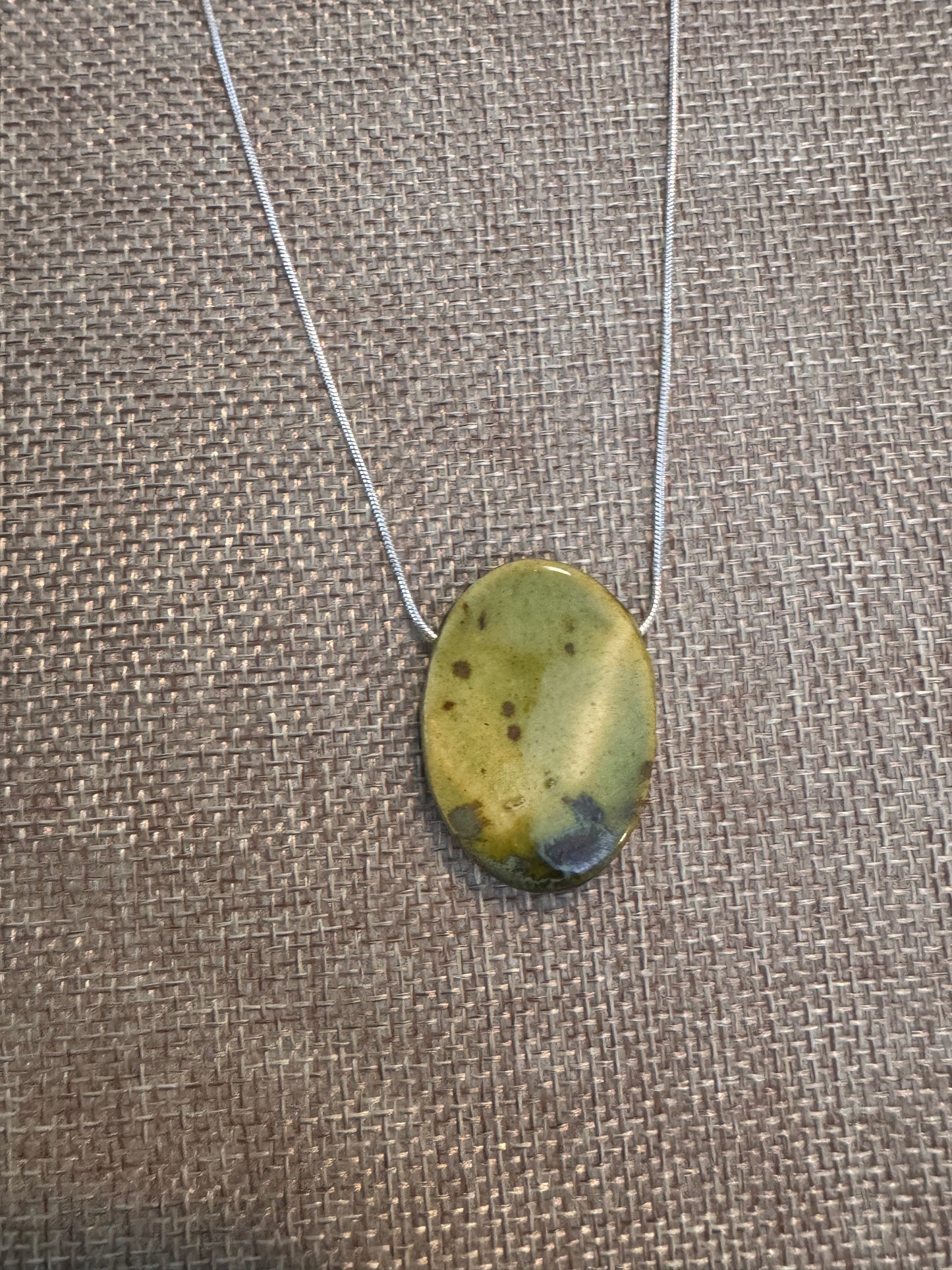 Mean Green Oval Necklace