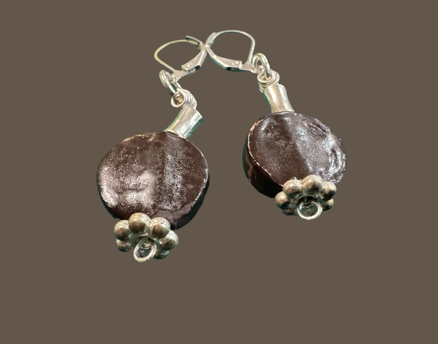 Circle Brown Get Down Earrings