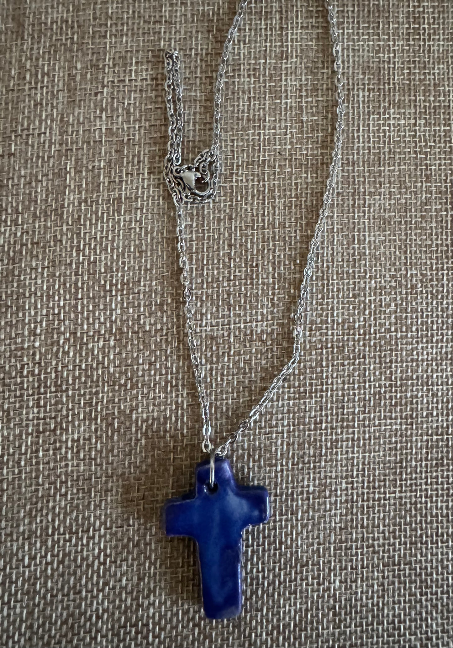 Cross Blue Necklace