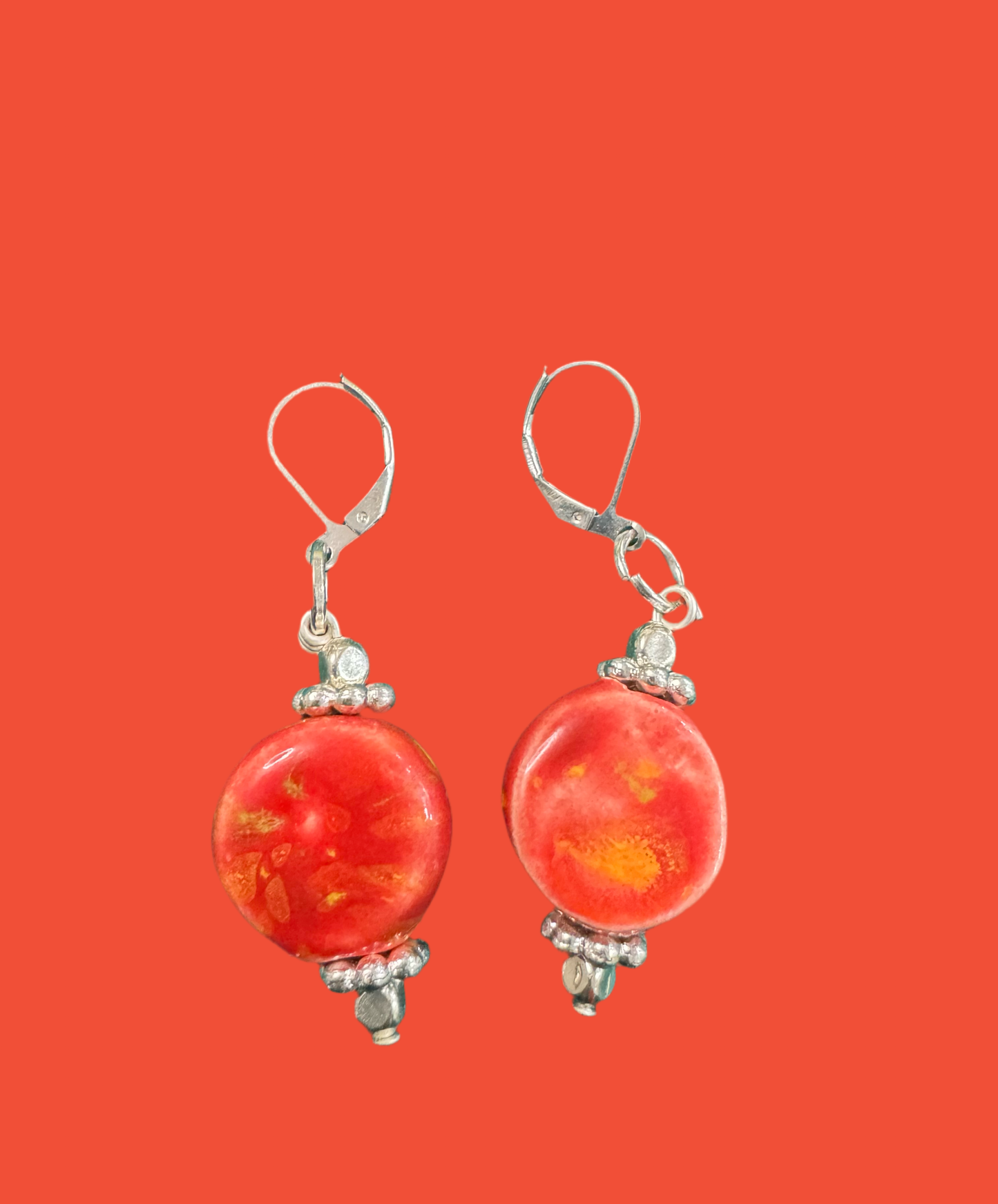 Rising Flame Circle Earrings