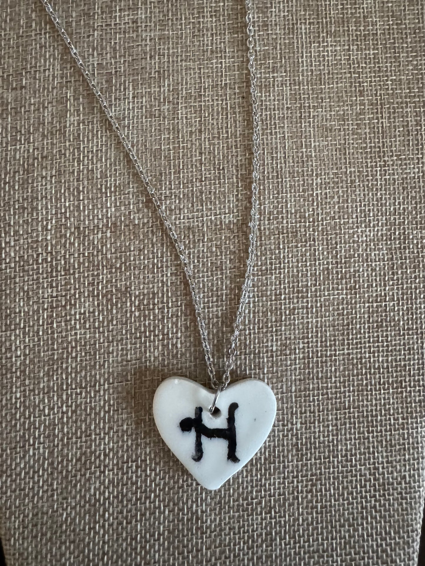 The Letter H White Heart