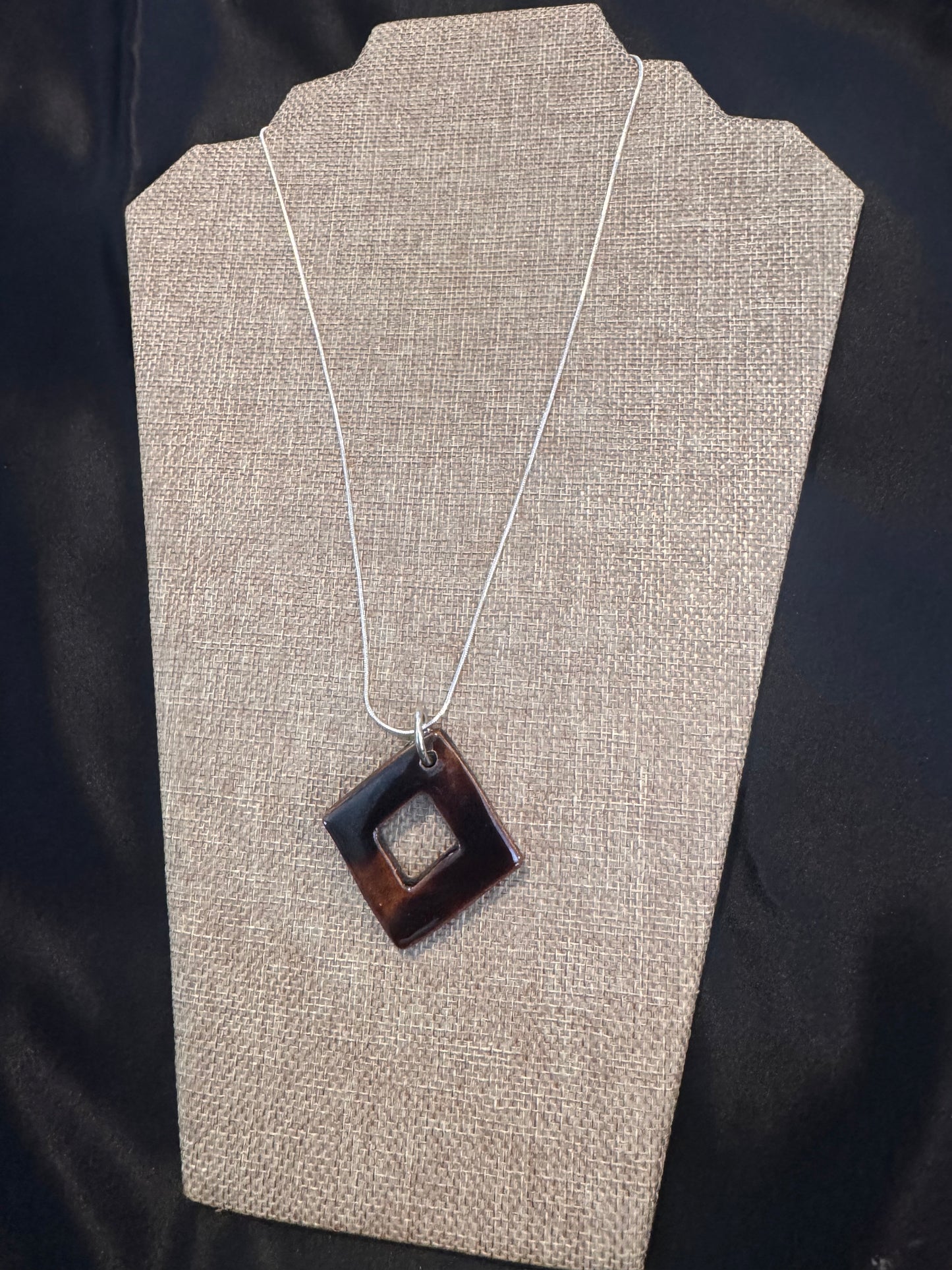 Beautiful Brown Diamond Shaped Necklace