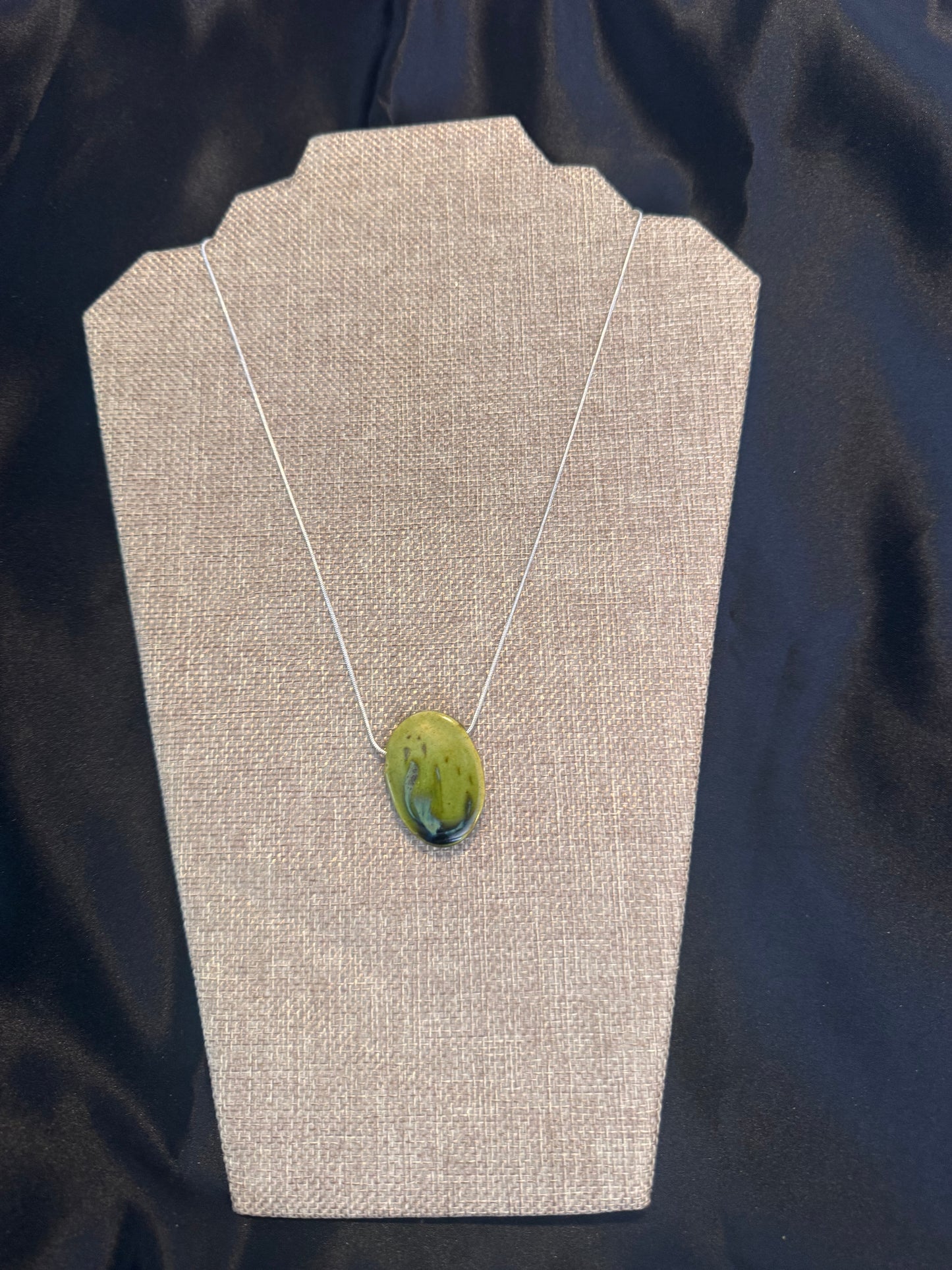 Mean Green Oval Necklace