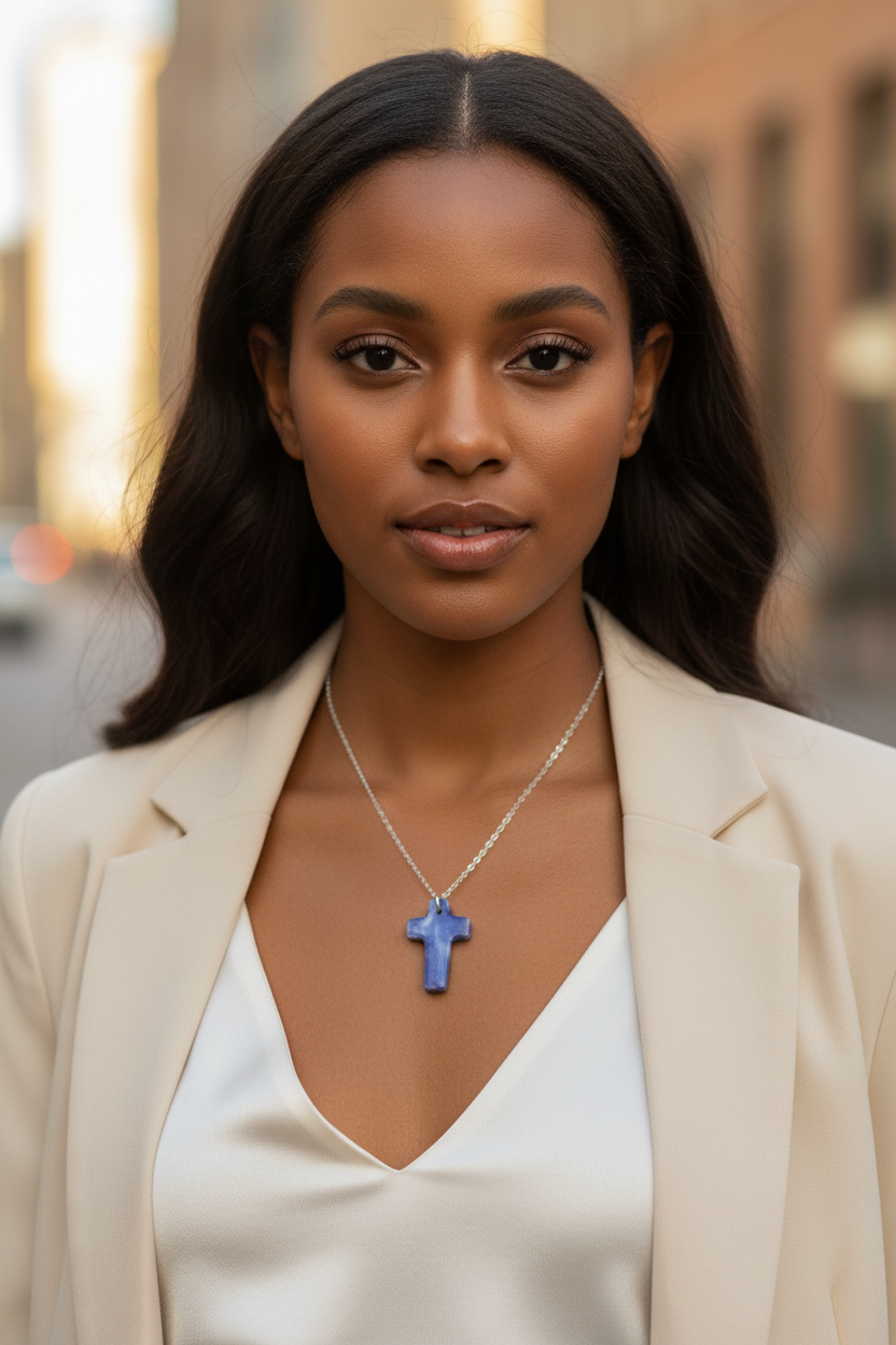 Blue Small Cross