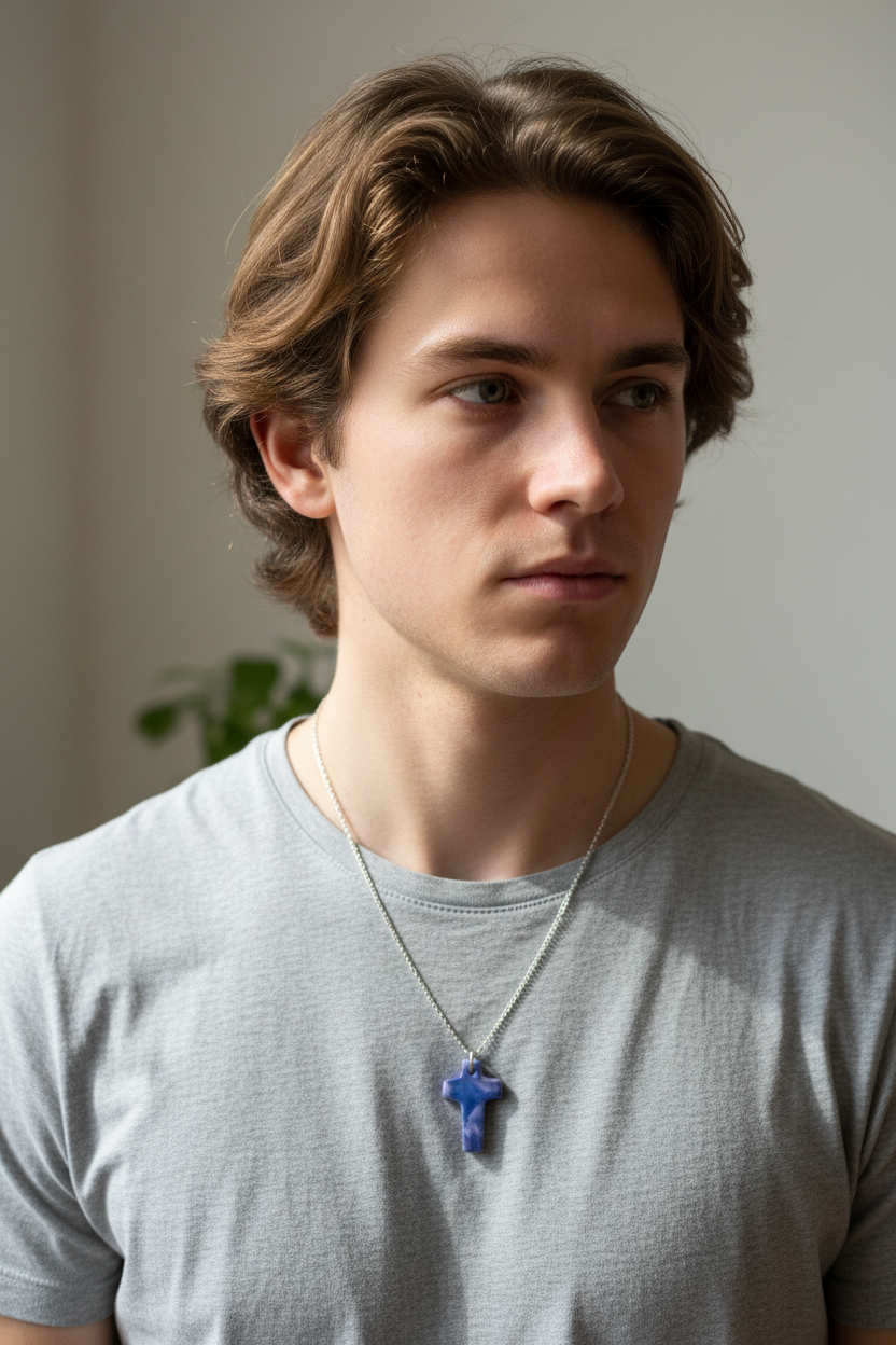Blue Small Cross