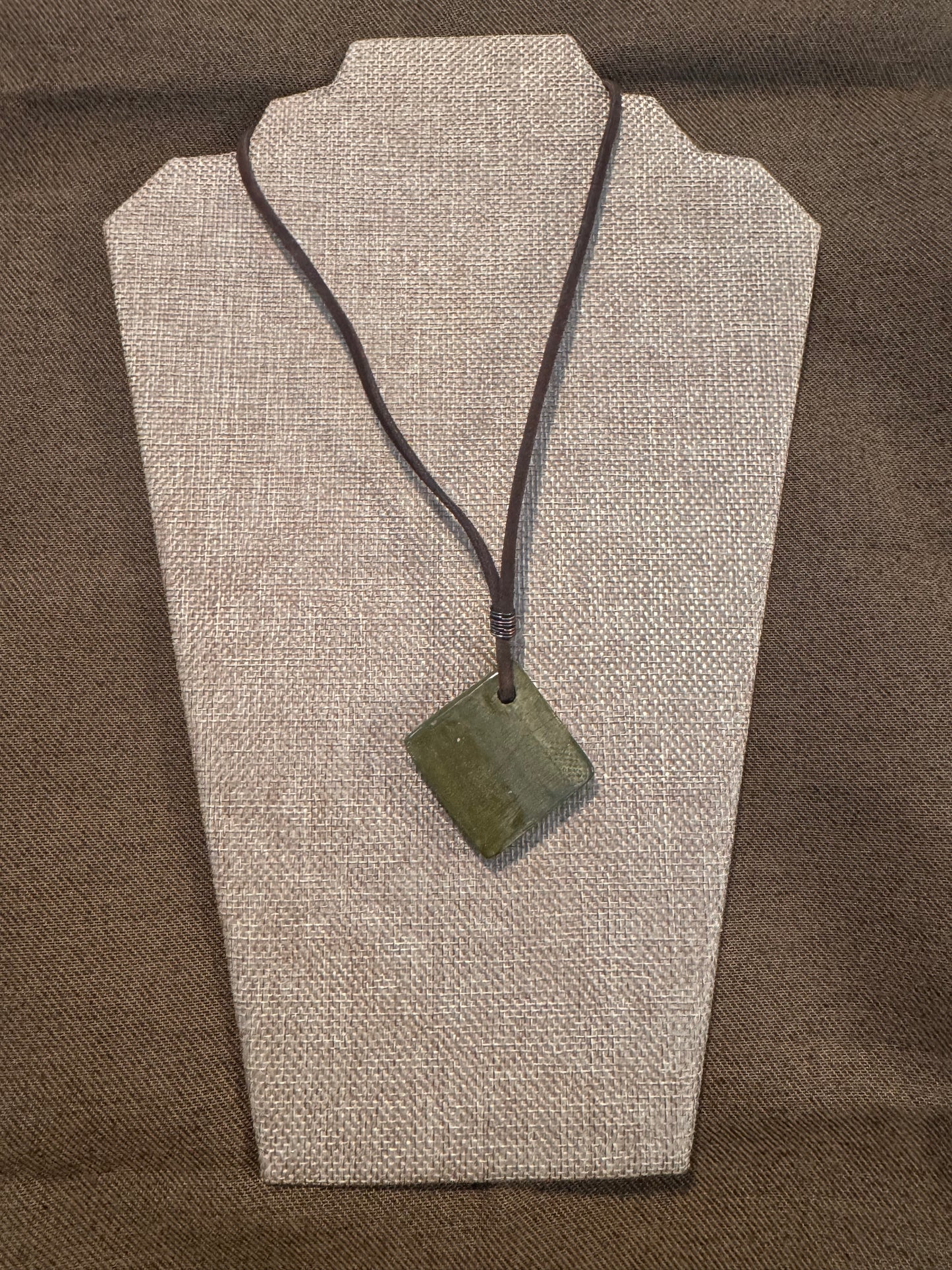 Deep Green Diamond Necklace