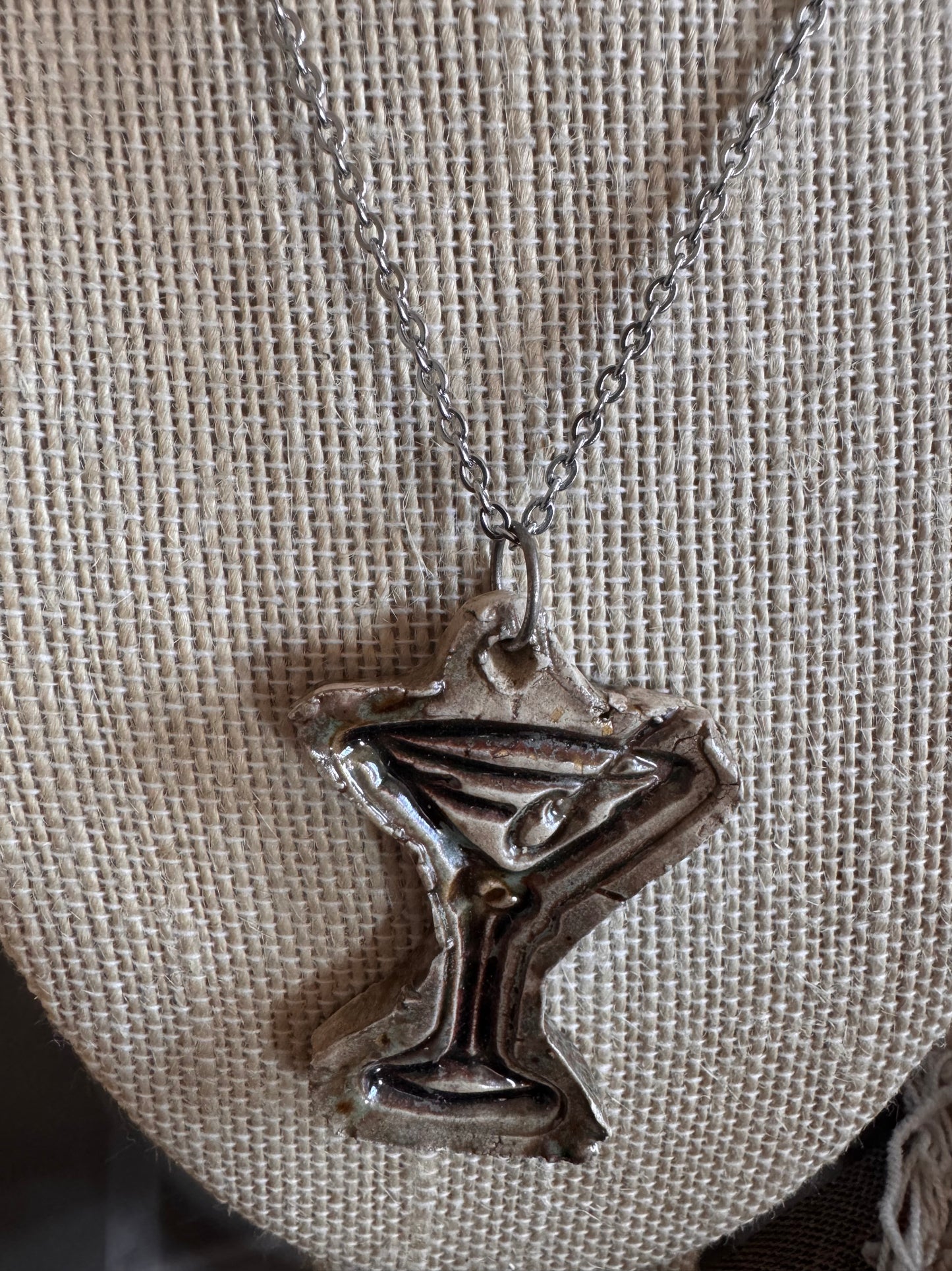 Brown Fantasy Martini Necklace