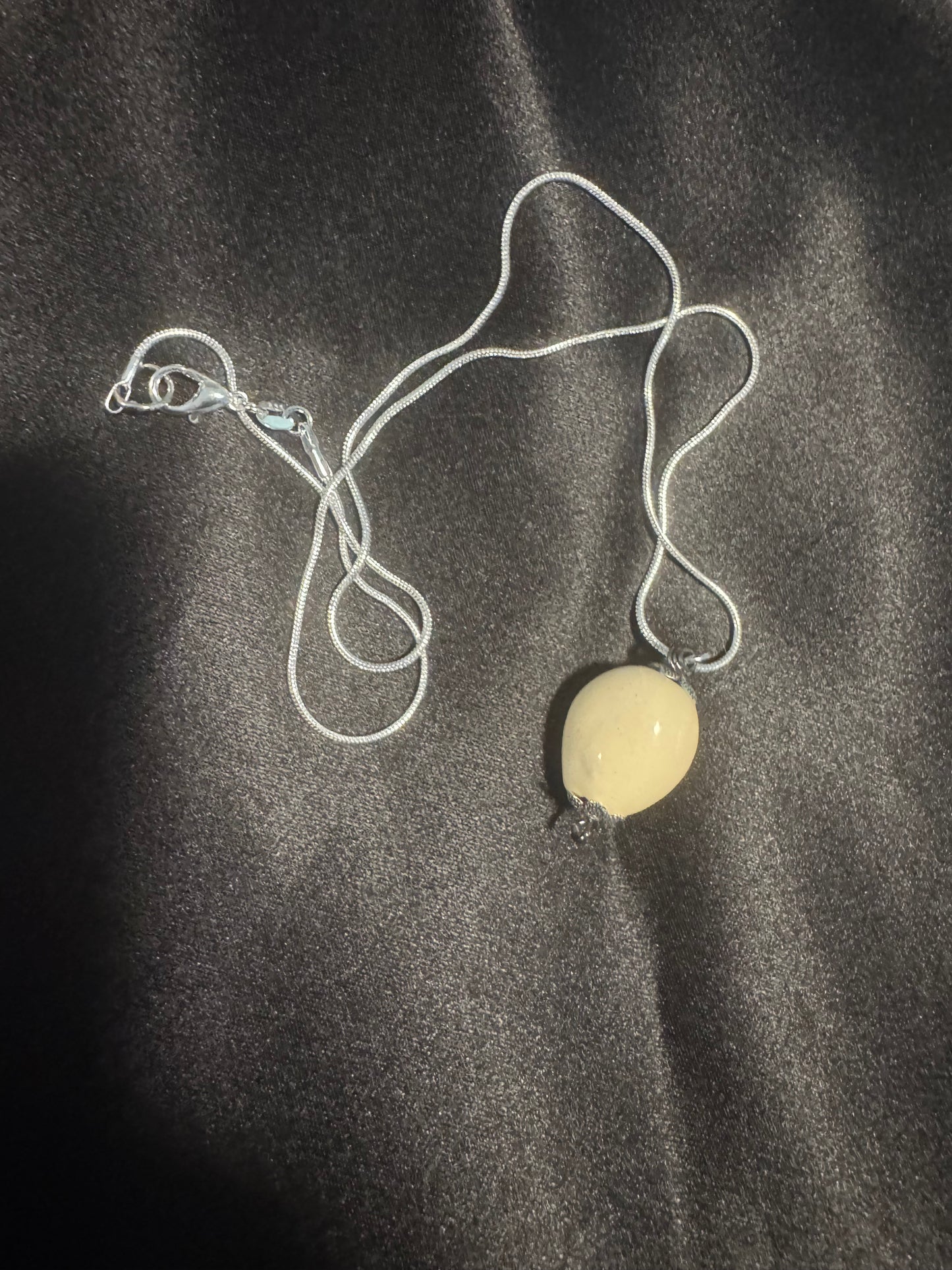 White Ceramic Drop Necklace