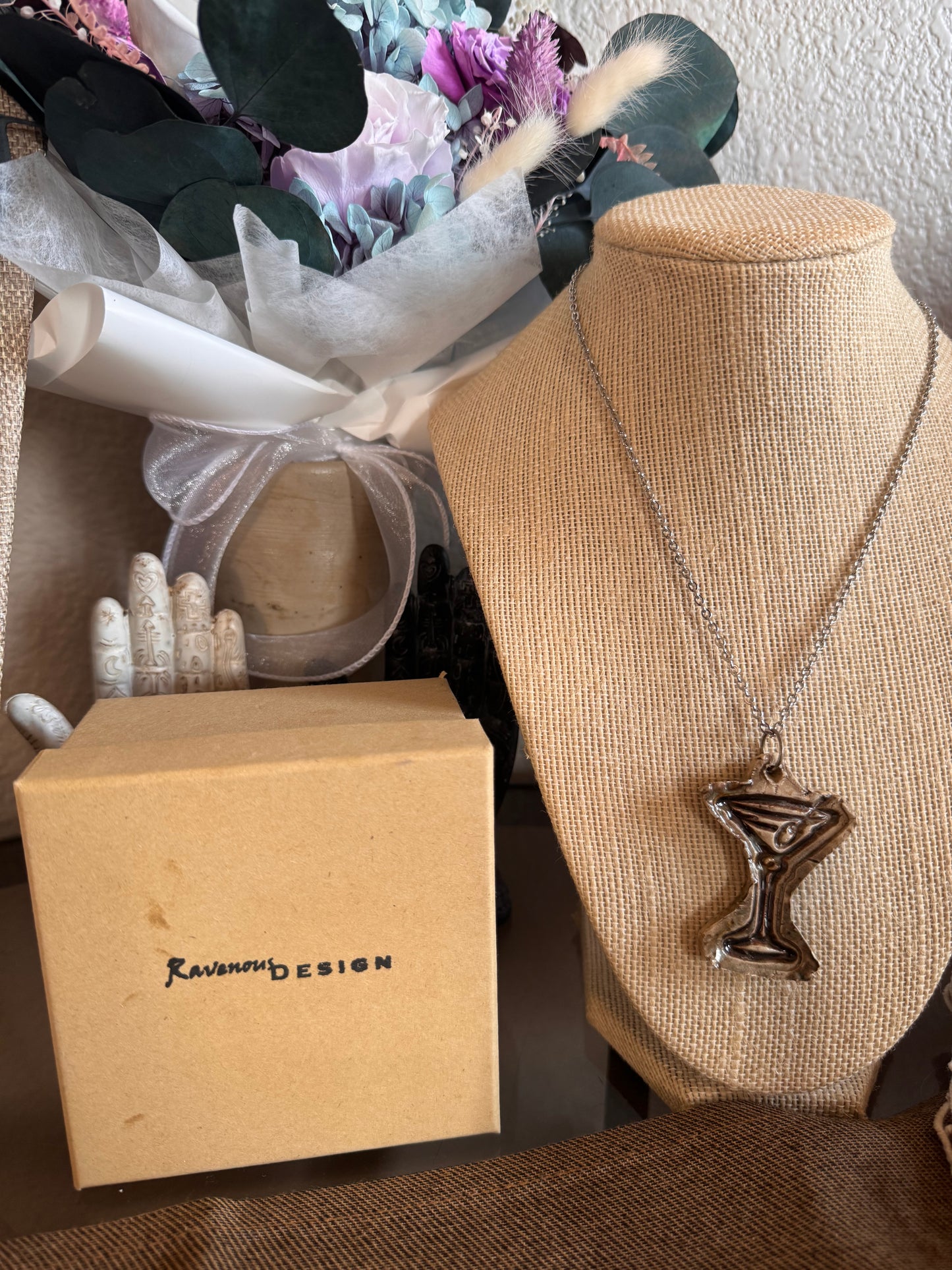 Brown Fantasy Martini Necklace