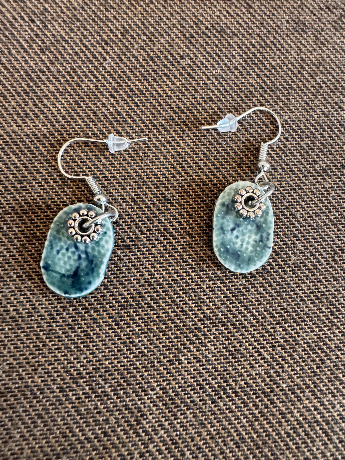 Oval Light Blue Earrings