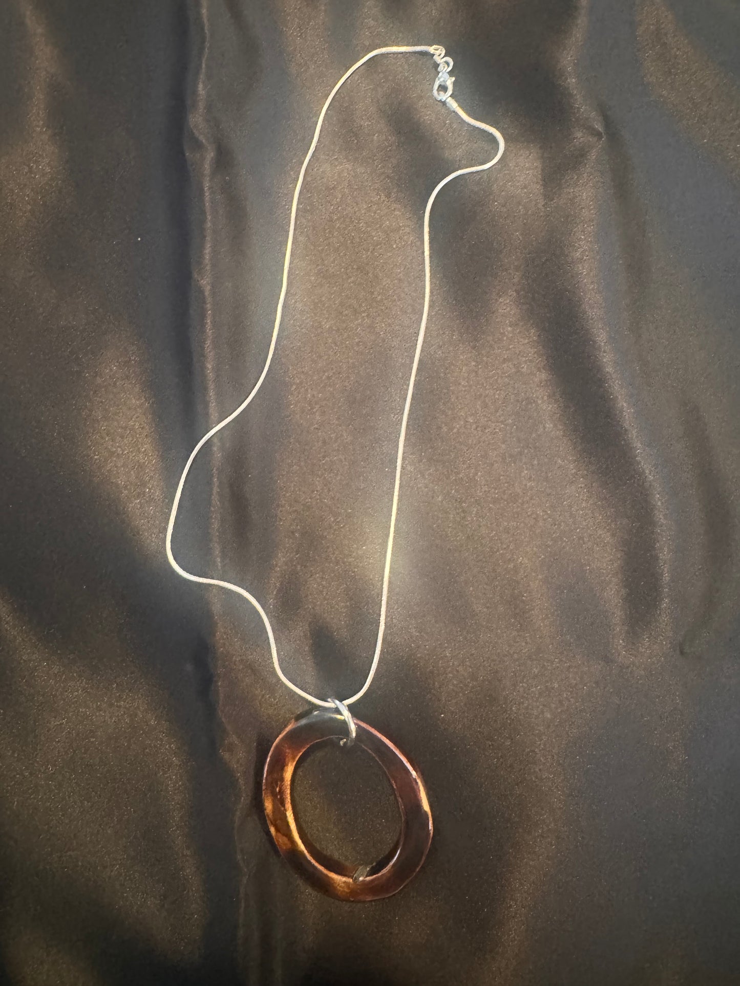 Beautiful Brown Chunk Oval Necklace