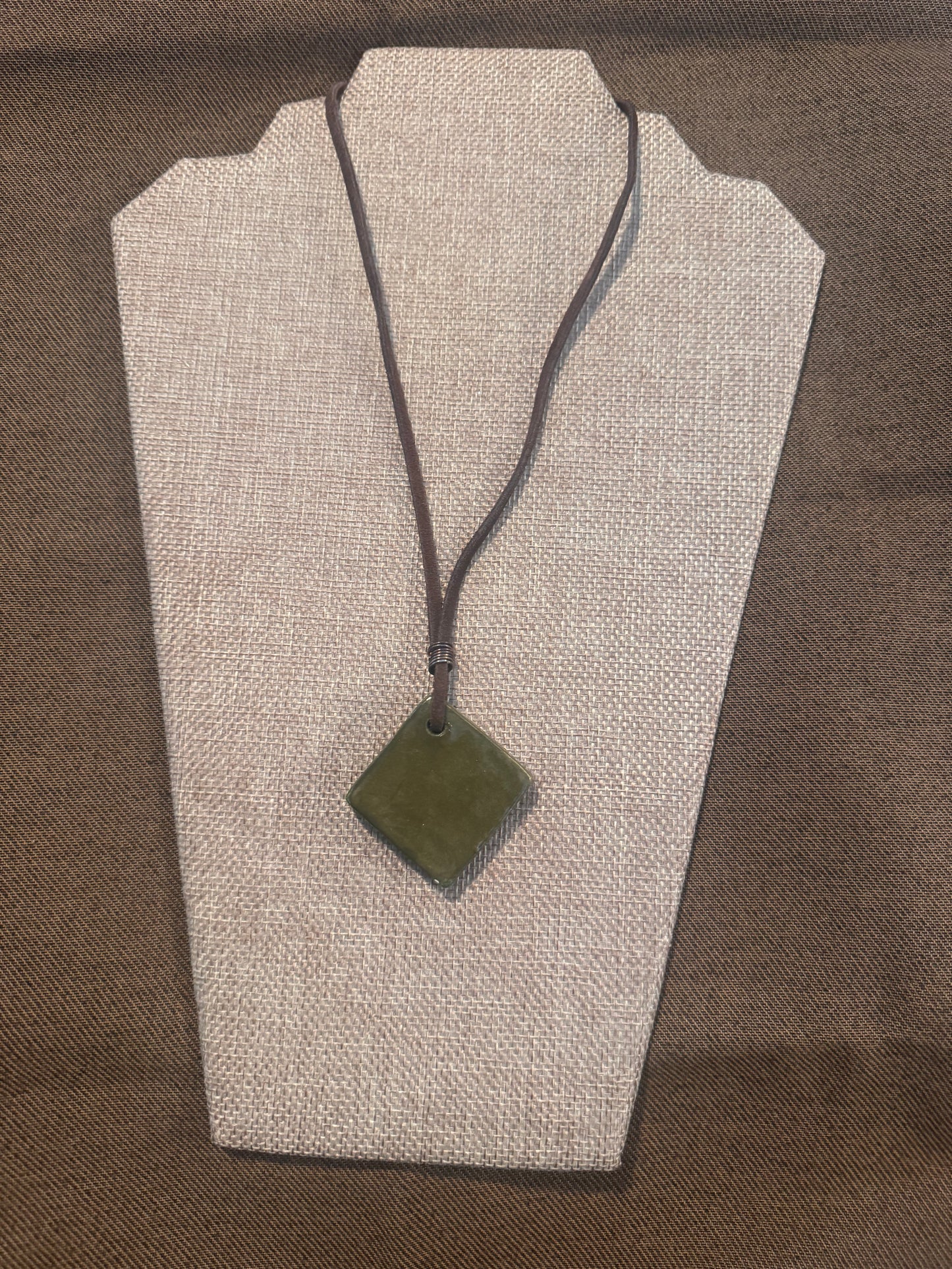 Deep Green Diamond Necklace
