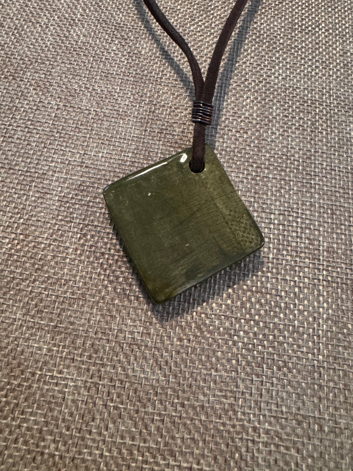 Deep Green Diamond Necklace