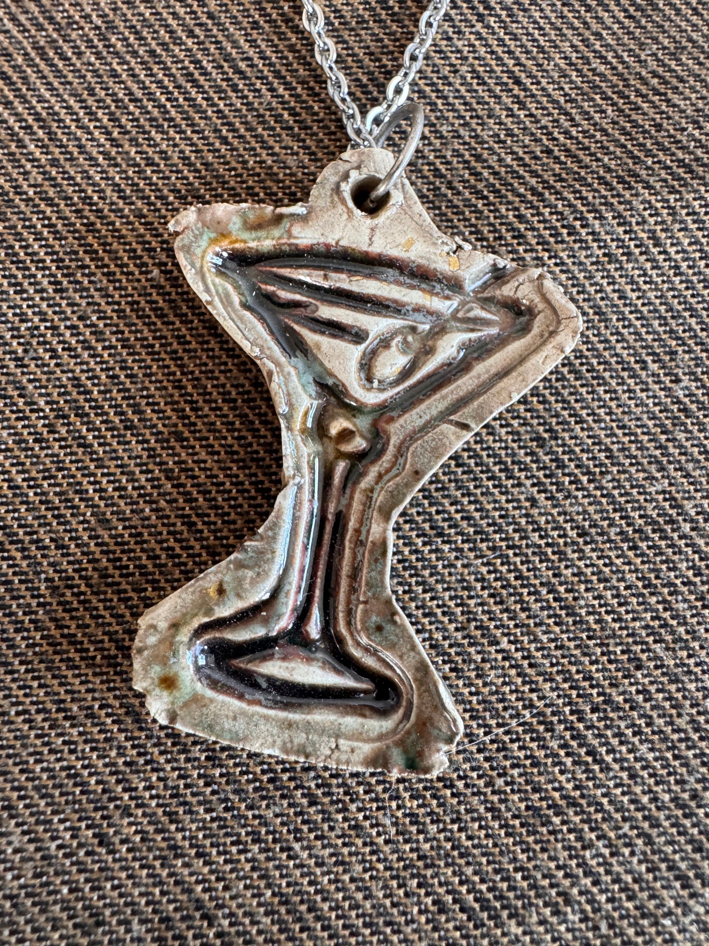 Brown Fantasy Martini Necklace