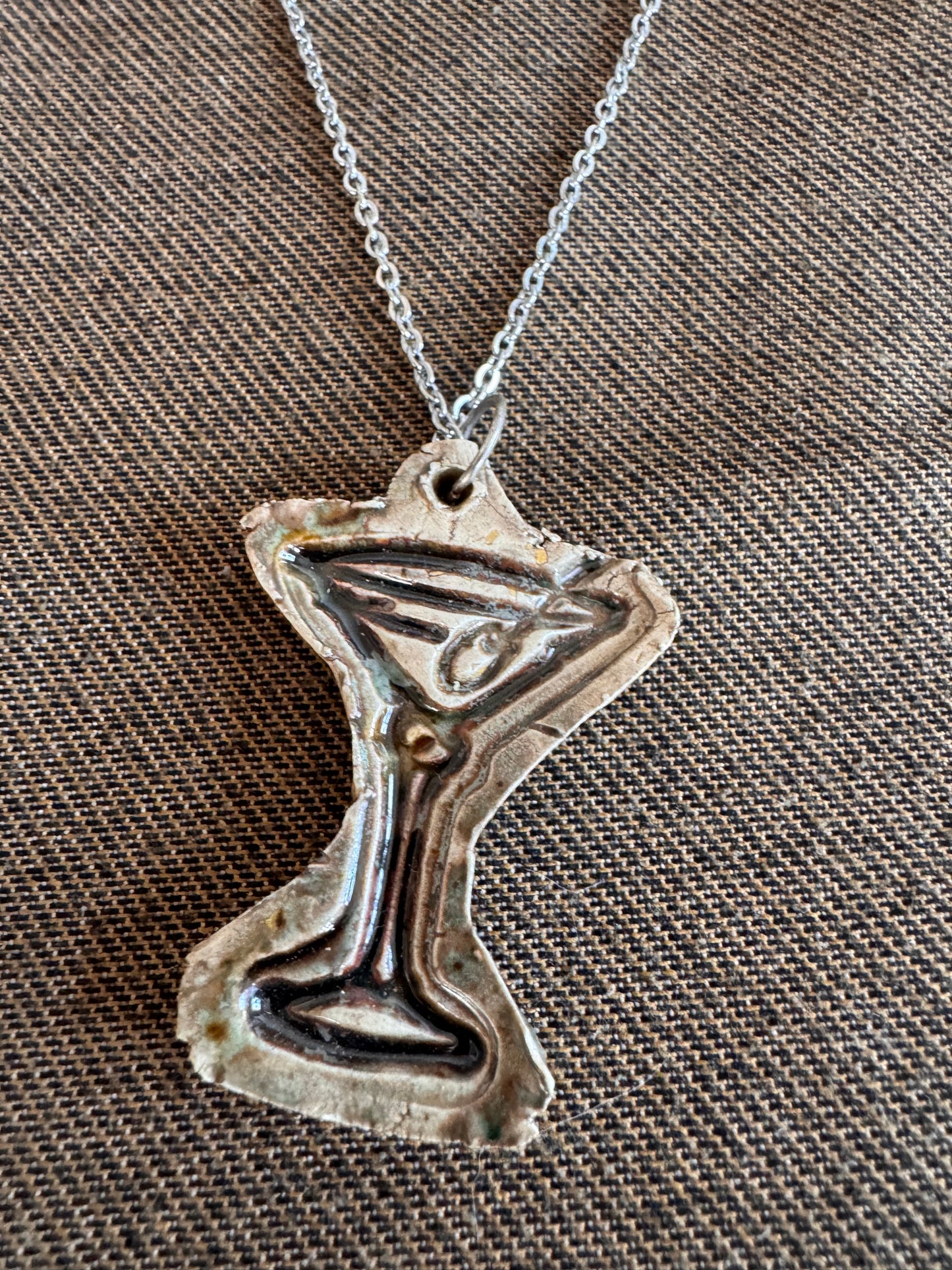 Brown Fantasy Martini Necklace