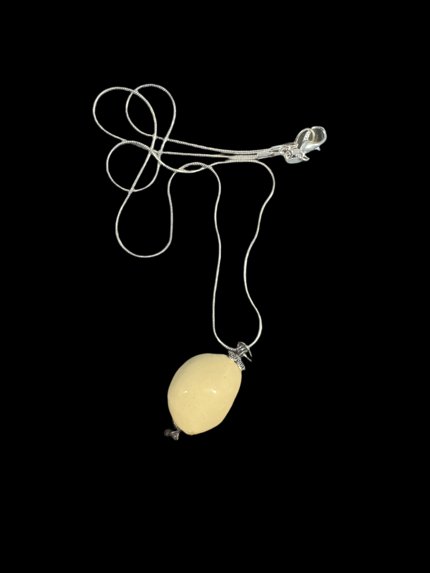 White Ceramic Drop Necklace