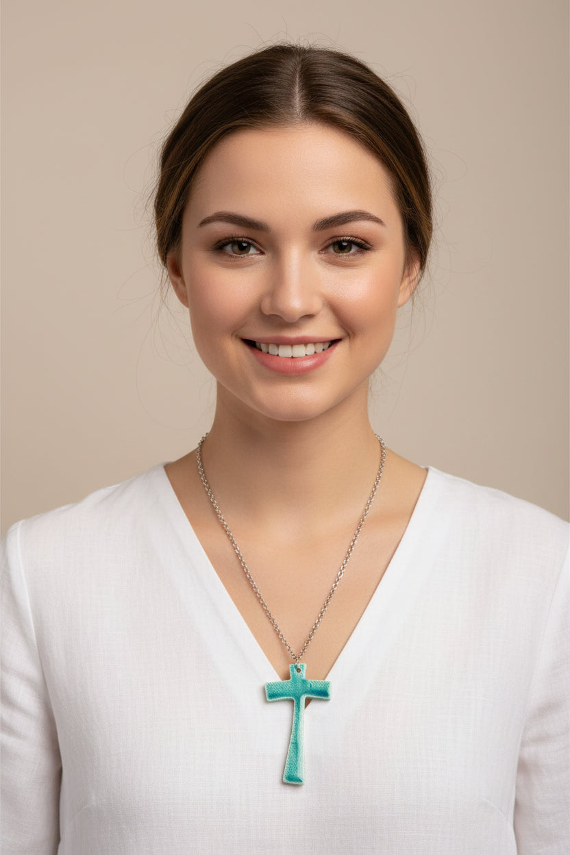 Turquoise Cross Necklace