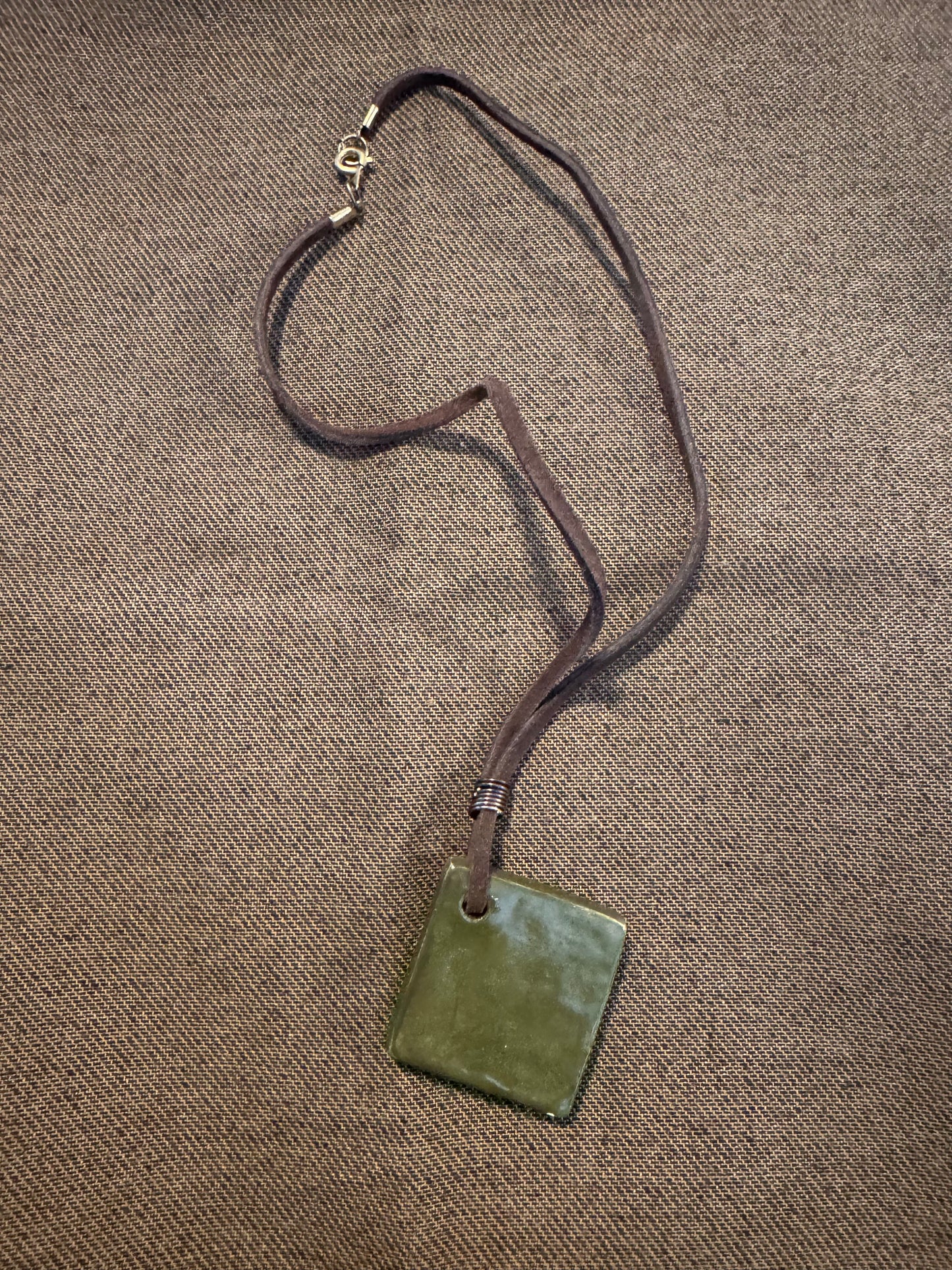 Deep Green Diamond Necklace