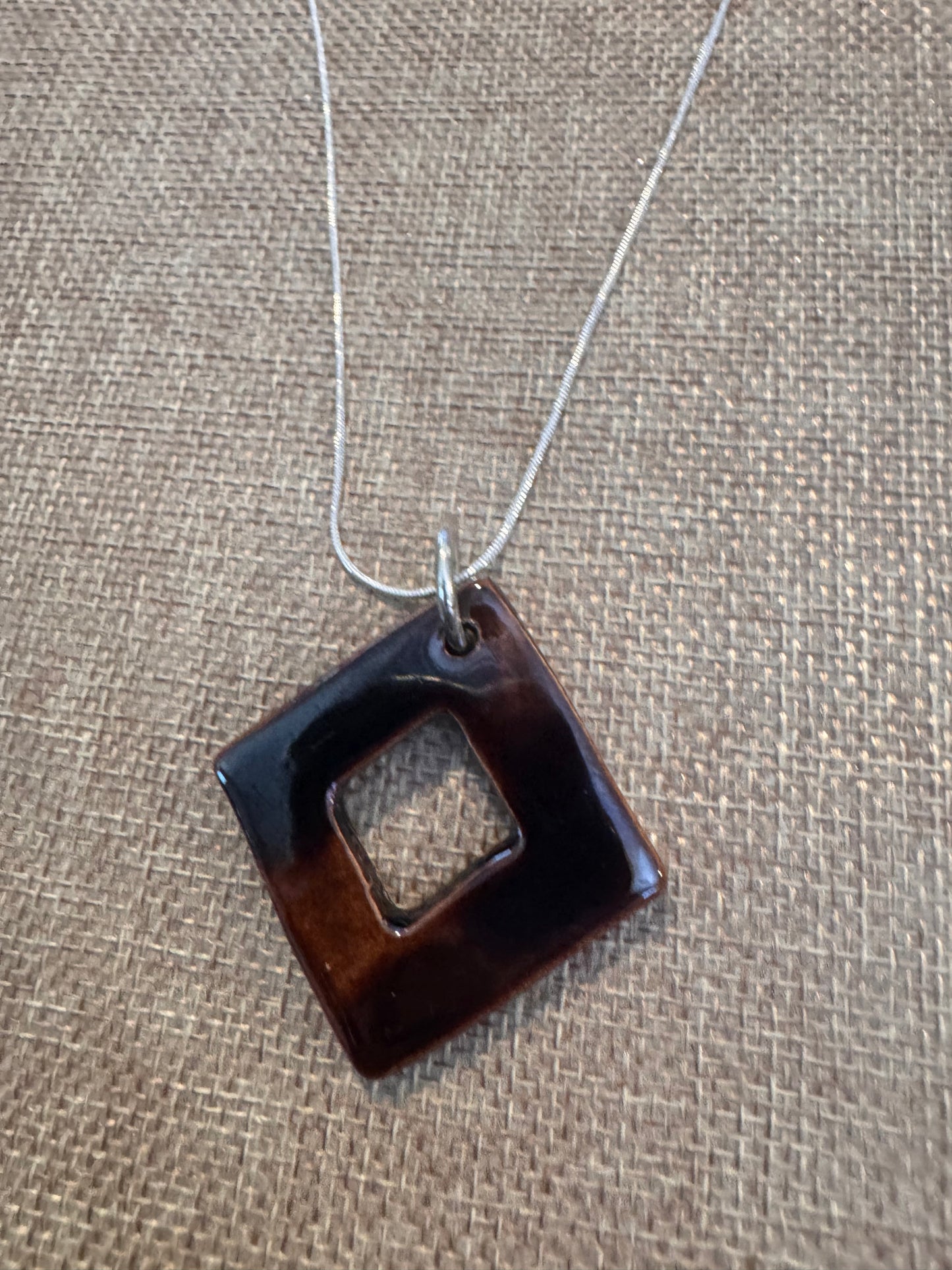 Beautiful Brown Diamond Shaped Necklace