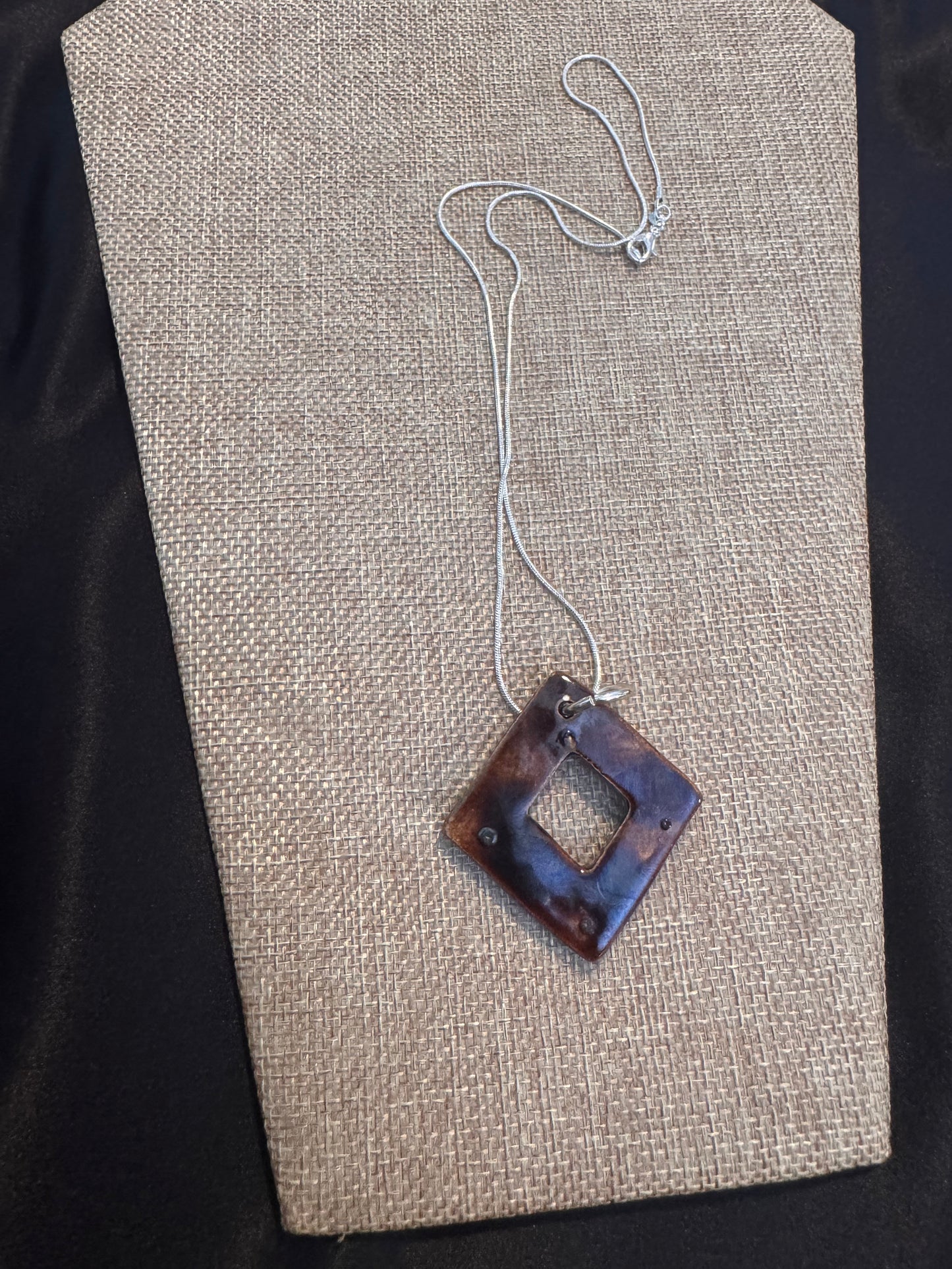 Beautiful Brown Diamond Shaped Necklace