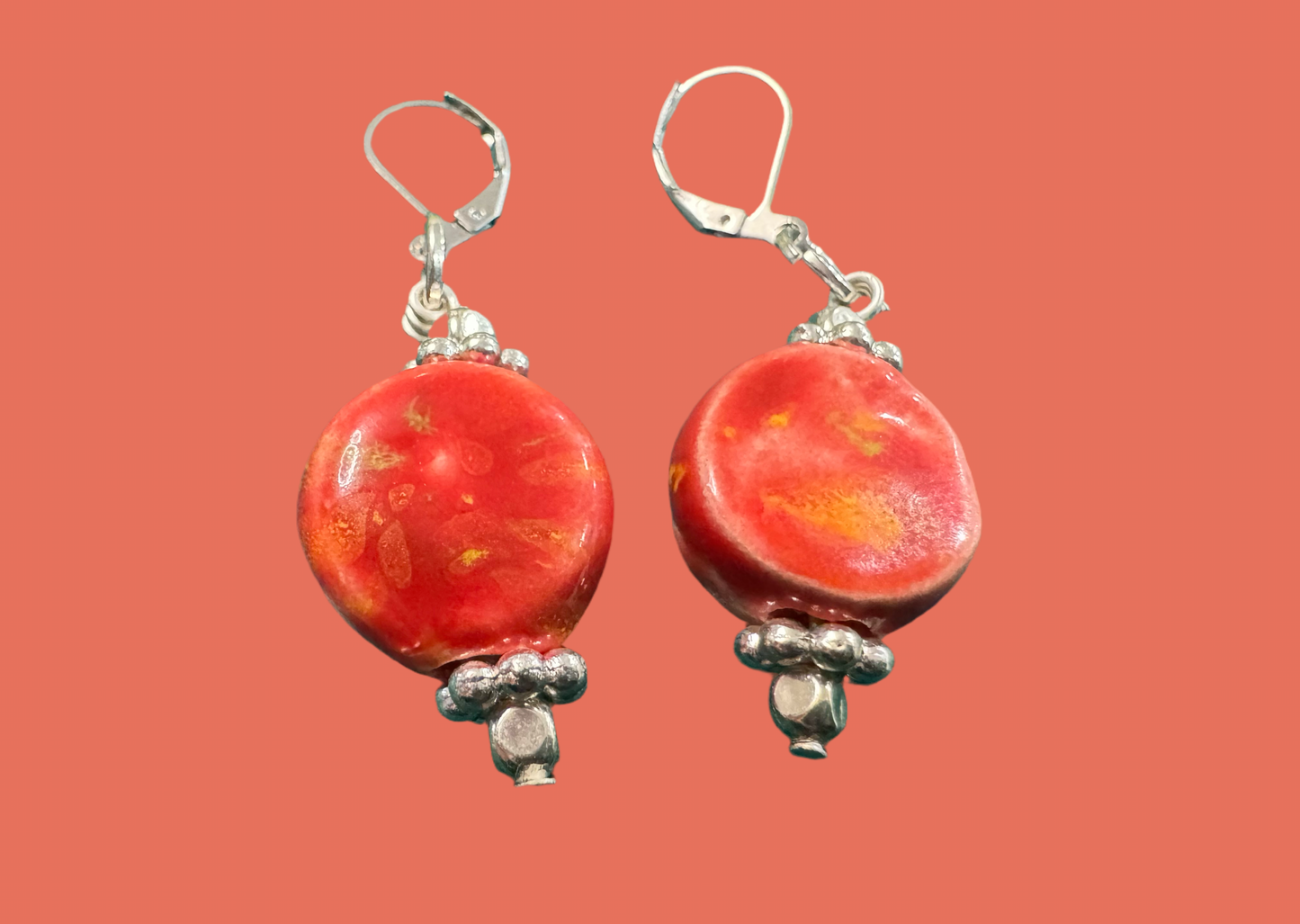 Rising Flame Circle Earrings