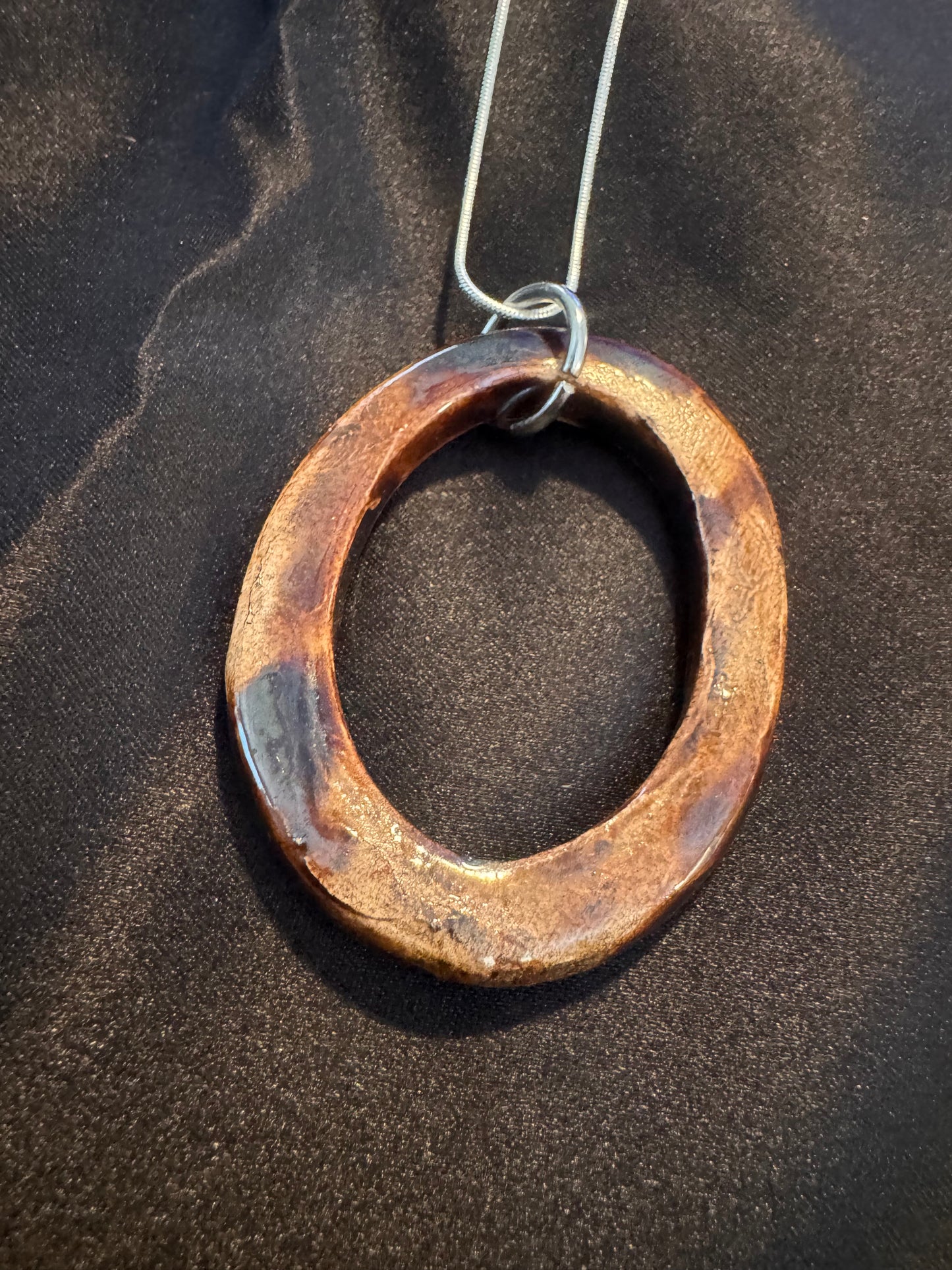 Beautiful Brown Chunk Oval Necklace