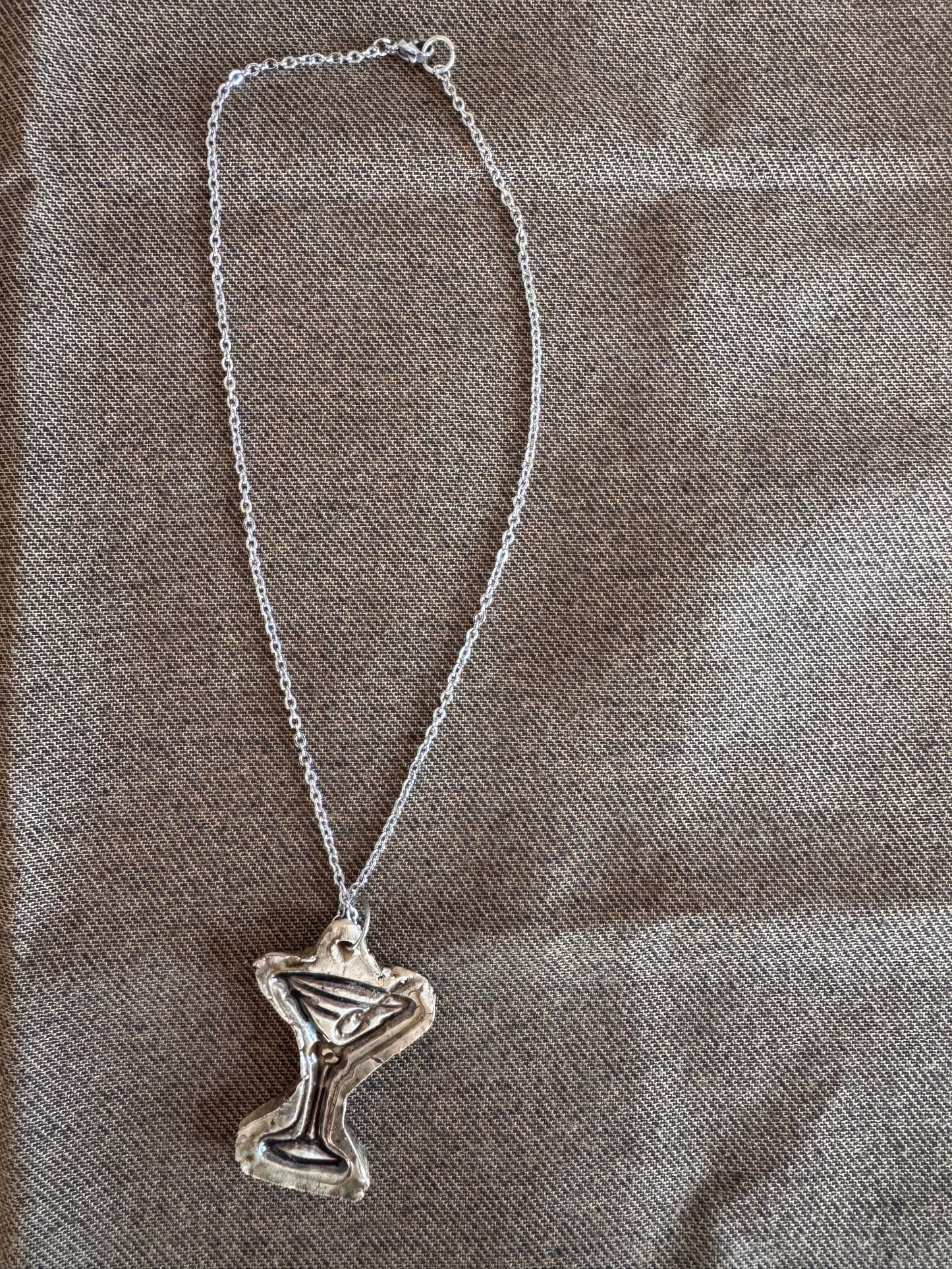 Brown Fantasy Martini Necklace