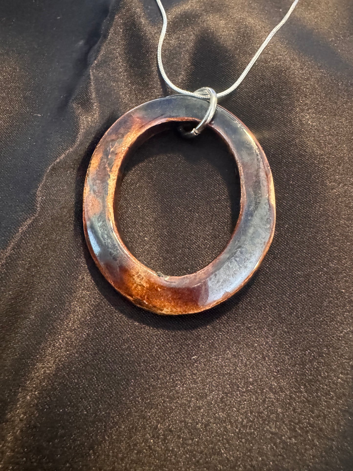 Beautiful Brown Chunk Oval Necklace