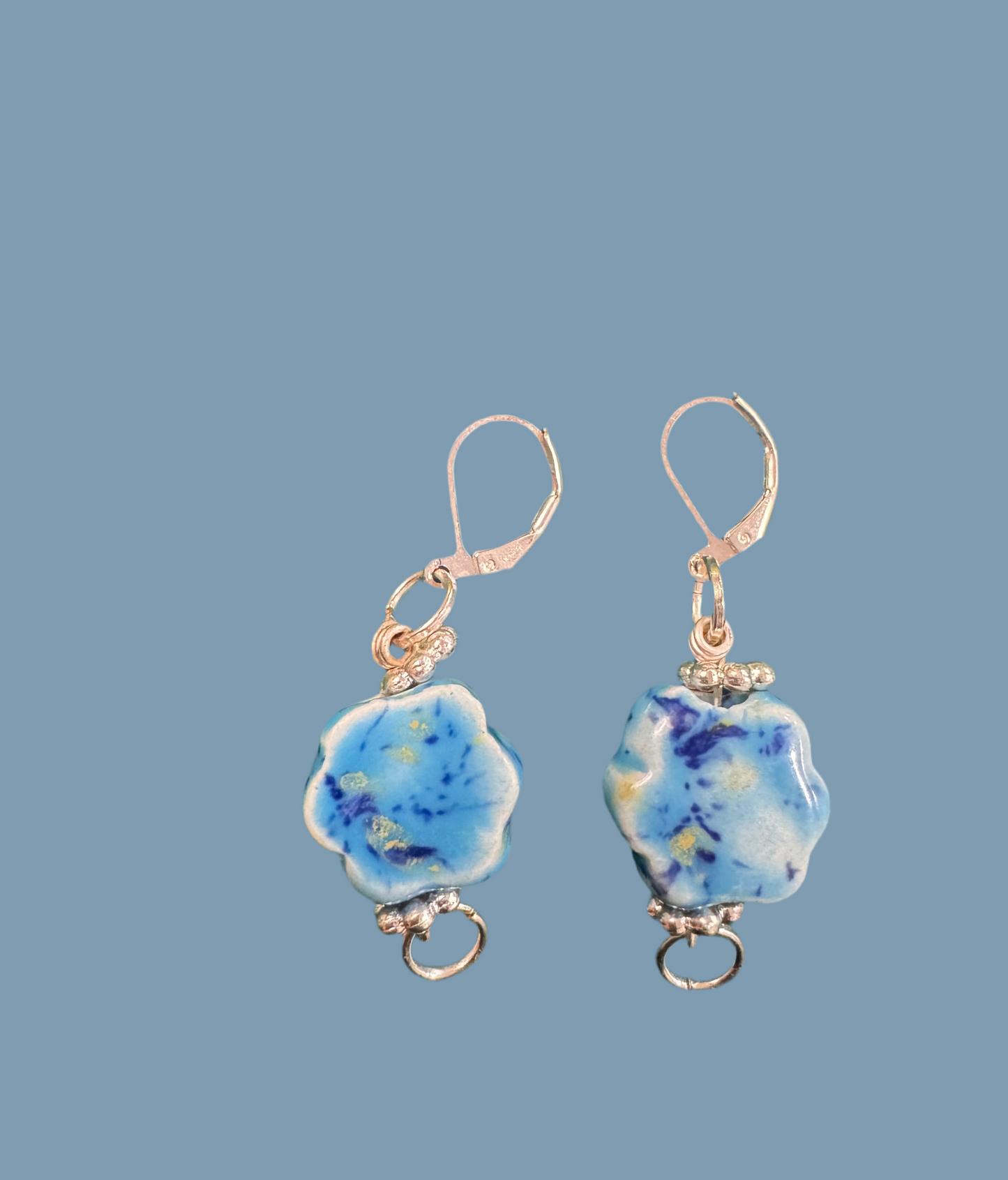 Blue Sky Flower Earrings