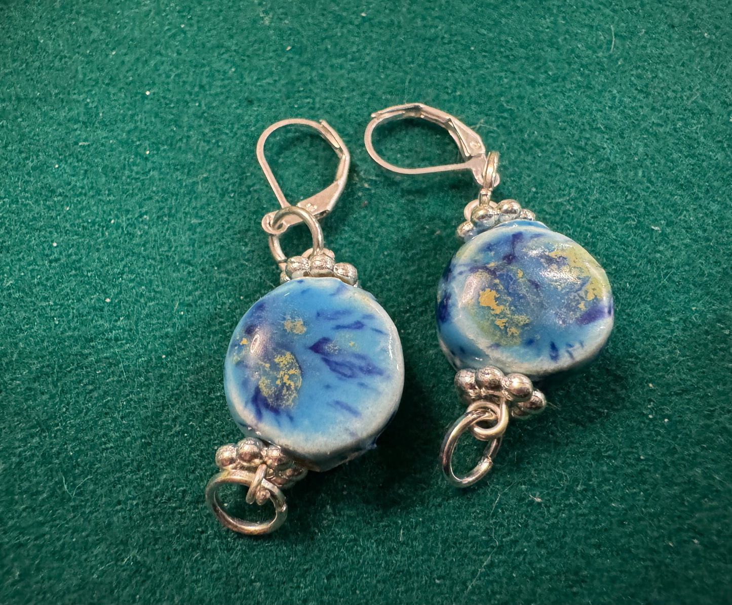 Blue Sky Circle Earrings