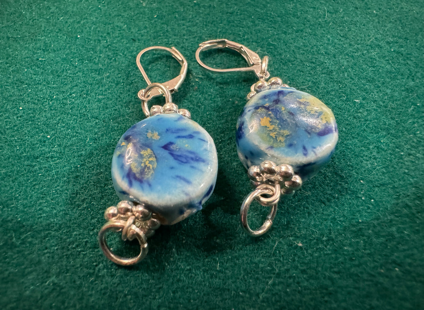 Blue Sky Circle Earrings