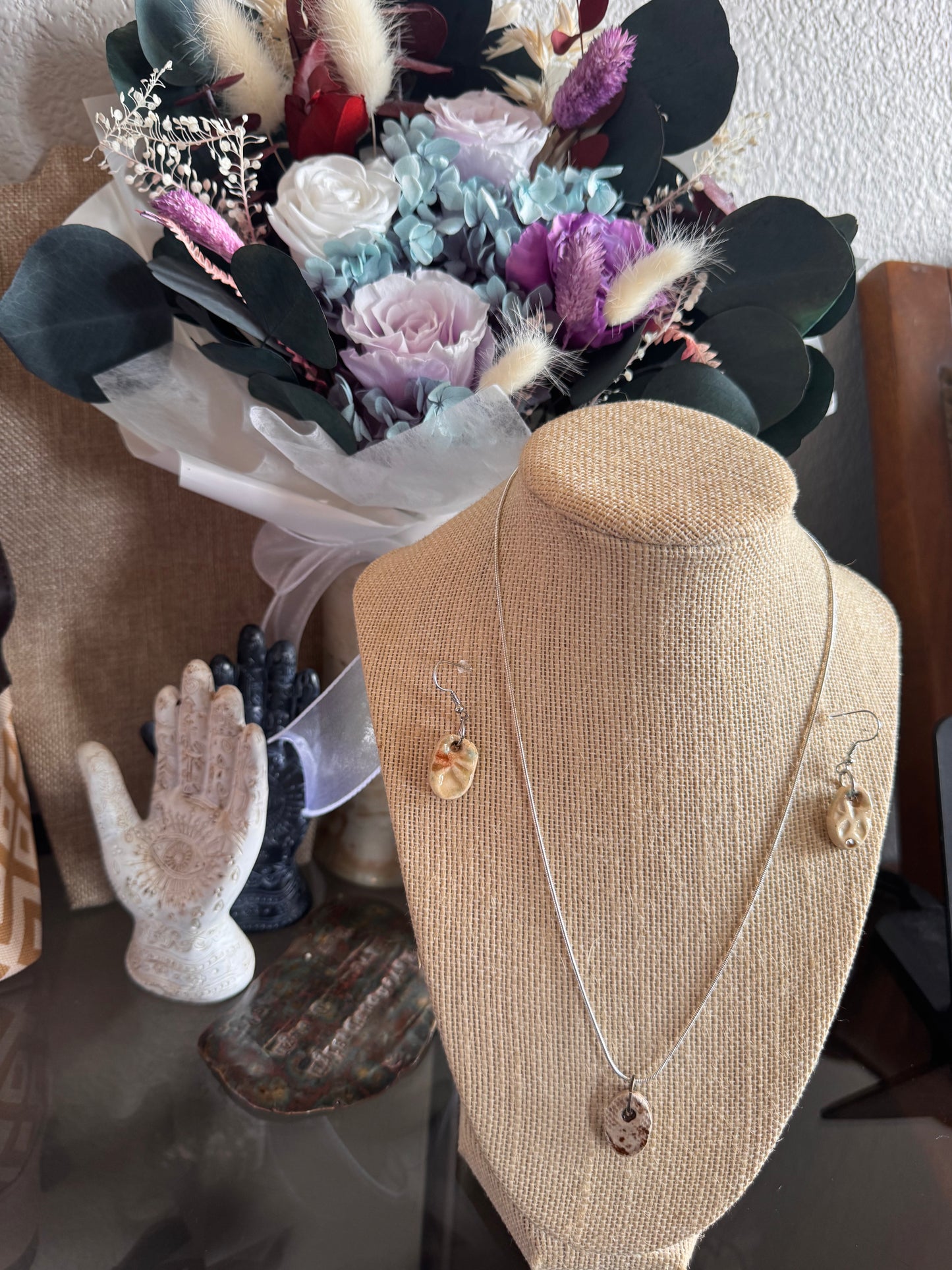 Leopard Spotted Simplicity Necklace and Earring Set
