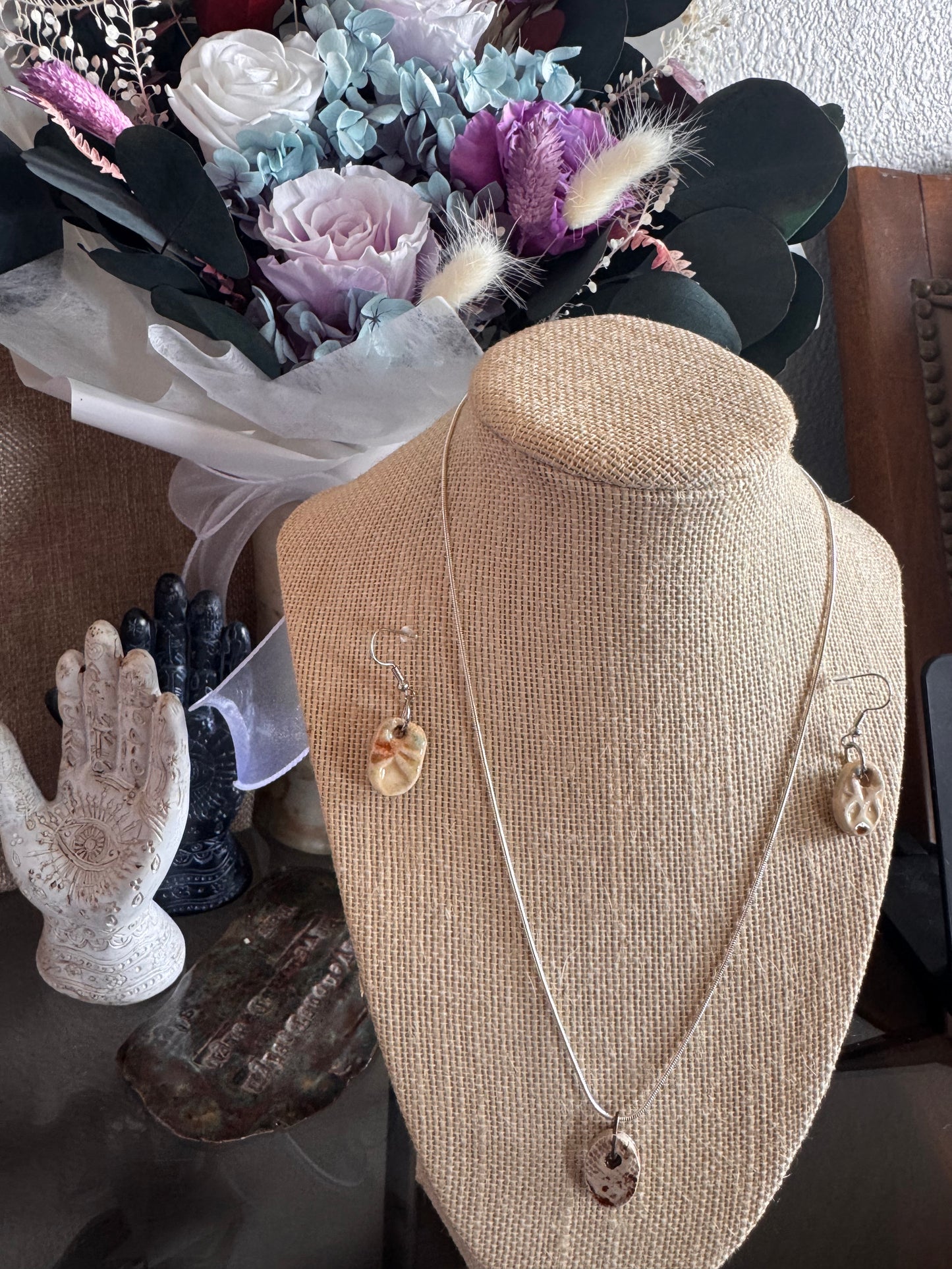 Leopard Spotted Simplicity Necklace and Earring Set