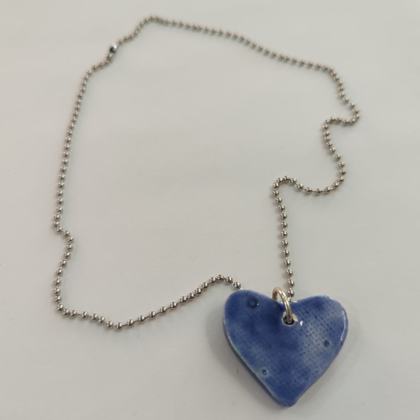 Deep Sea Blue Heart Necklace