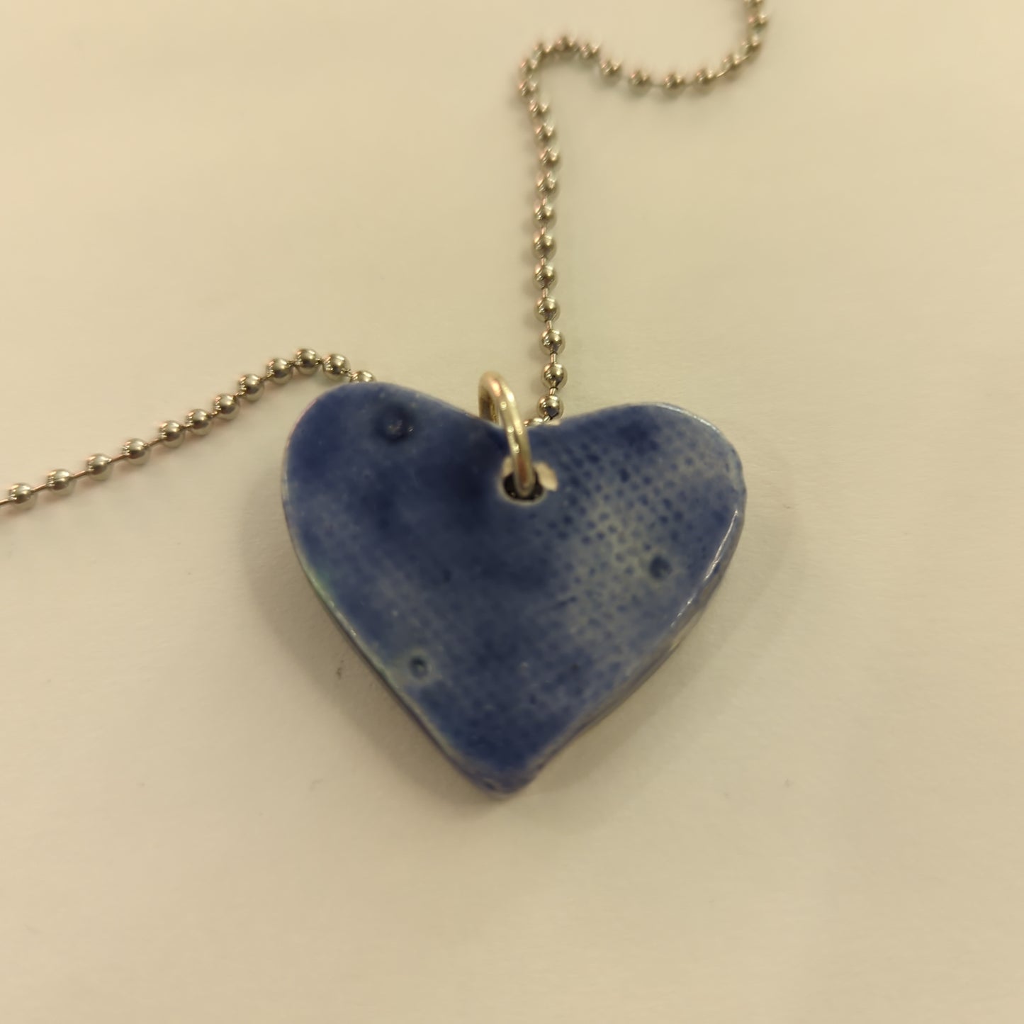 Deep Sea Blue Heart Necklace