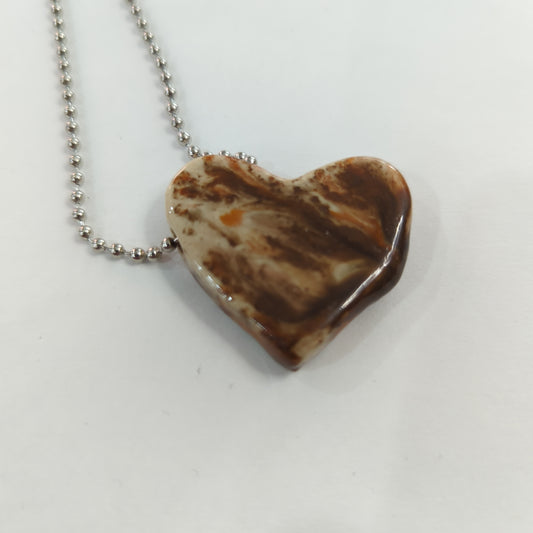 Mother Earth Angled Heart Necklace