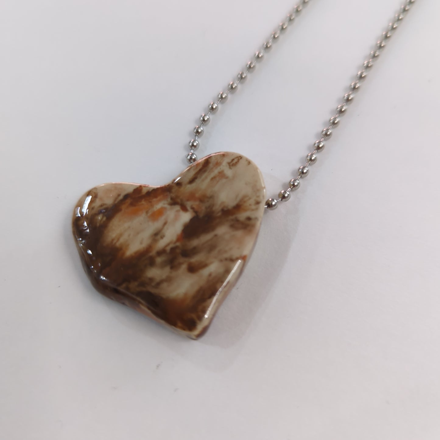 Mother Earth Angled Heart Necklace